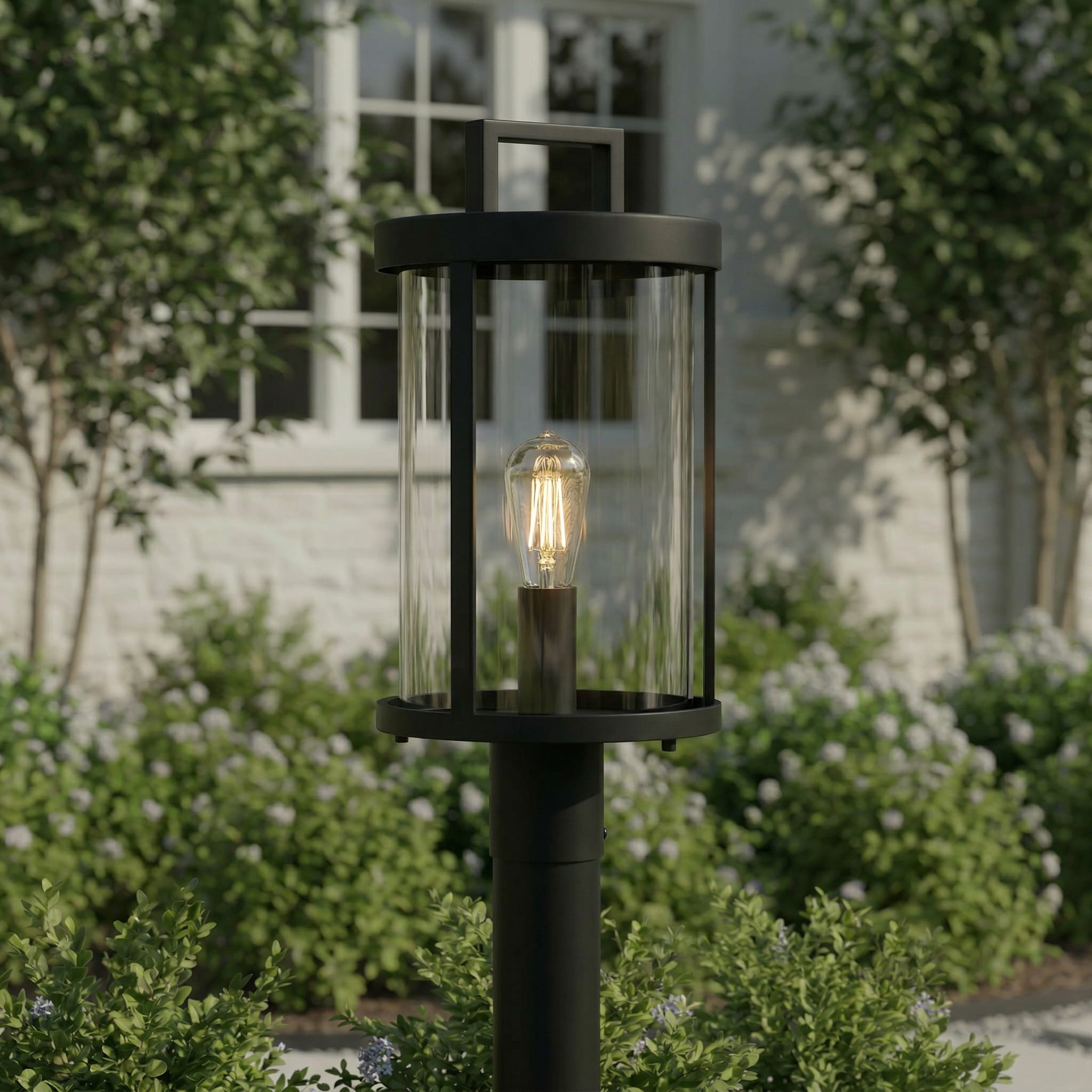 Quoizel Claire 18.88-in Matte Black Traditional Outdoor Light Post