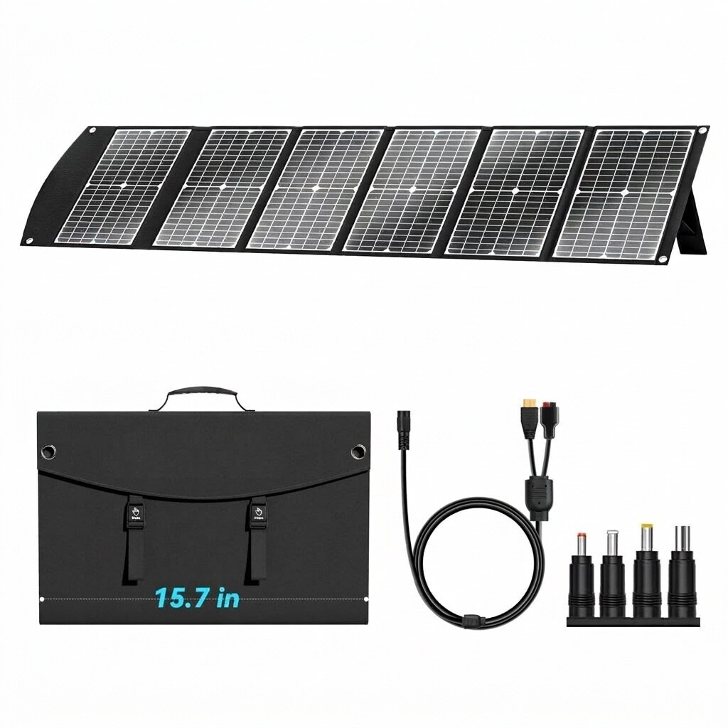 Misopily  100W Portable Solar Panel Charger Lightweight Compact Foldable with USB QC3 0 Type C PD3 0 Anderson XT60 DC for Camping RV Hiking