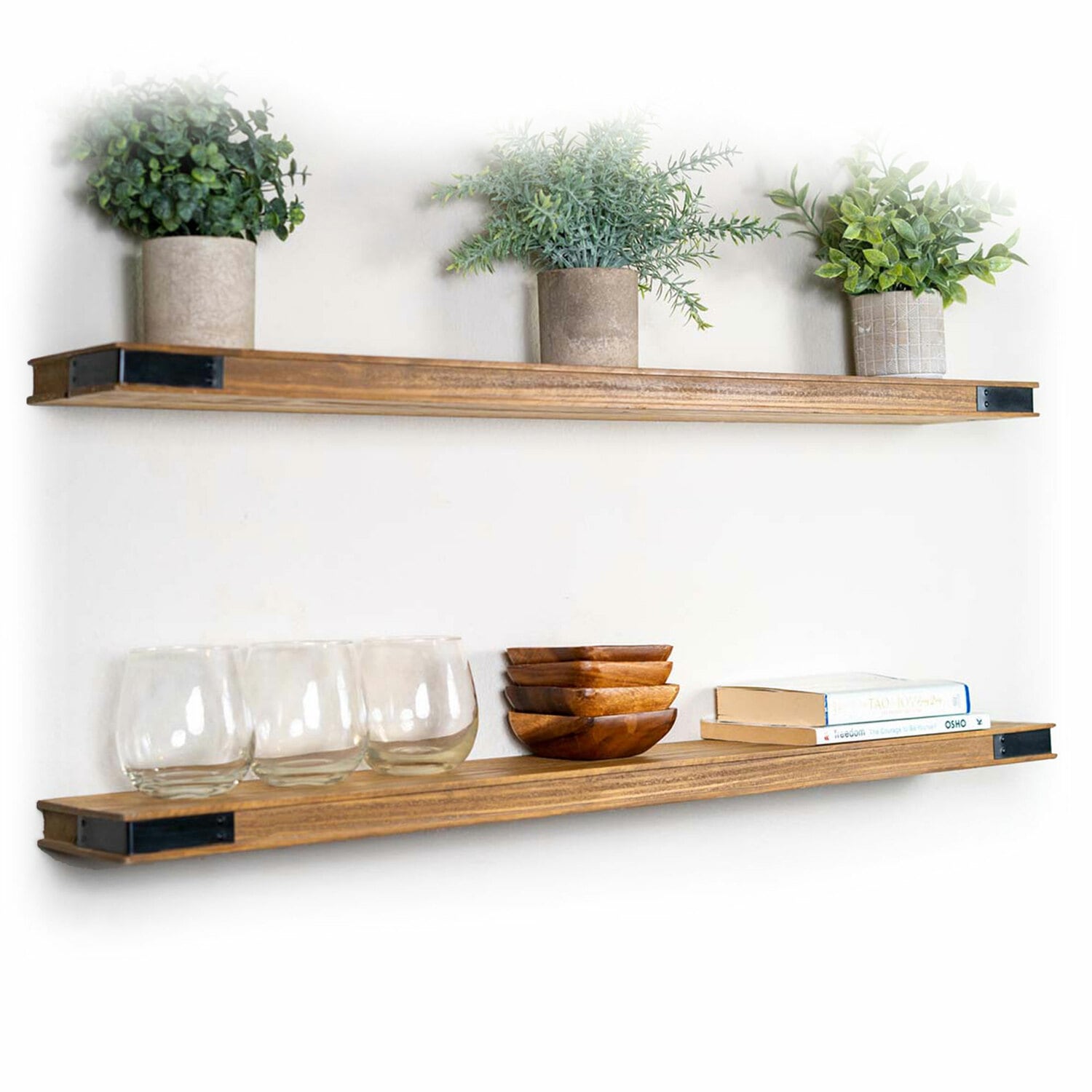 How to Make DIY Floating Kitchen Shelves - Grace In My Space
