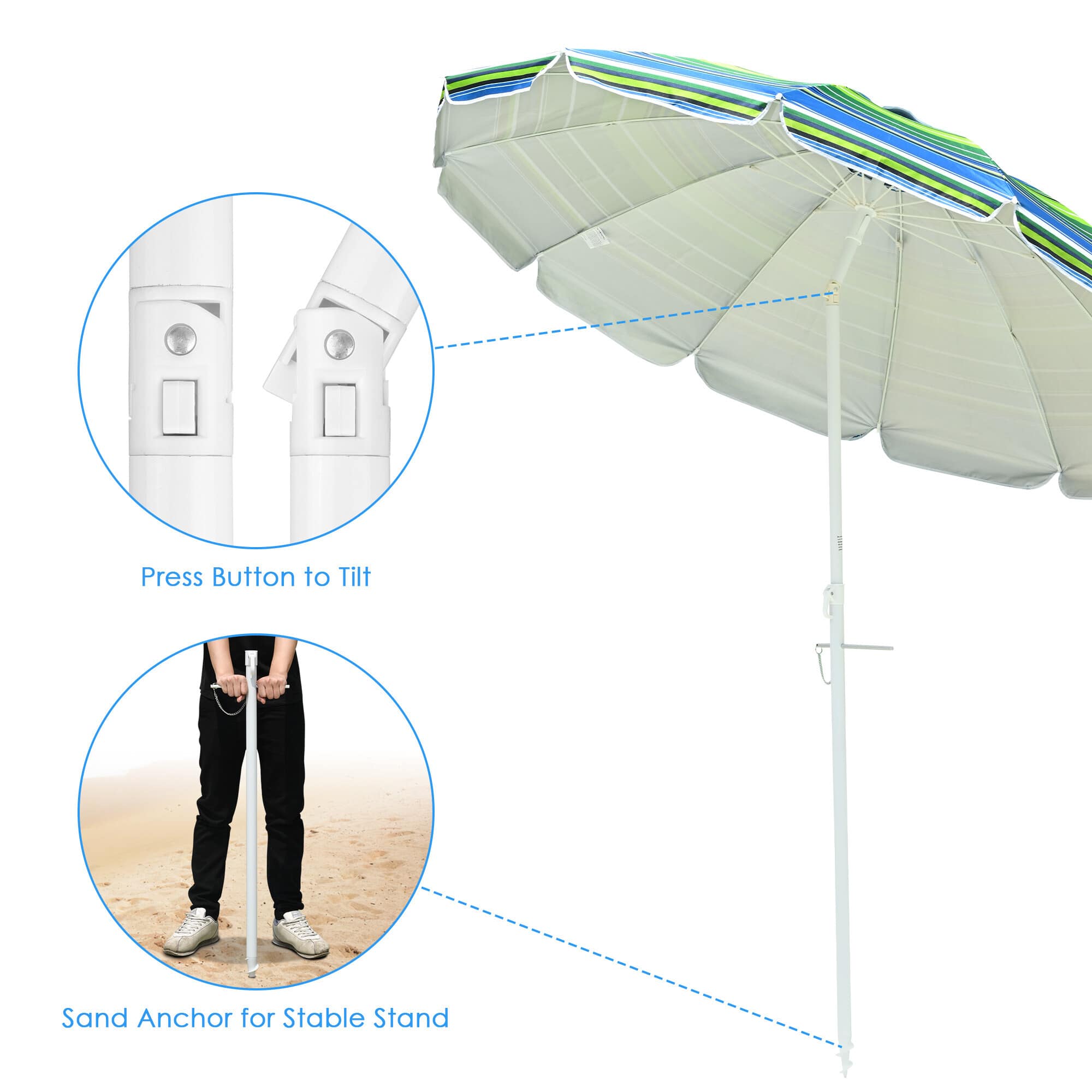 Yescom 07UMB050-7FT-STP-LO Umbrellas-2 - View #5