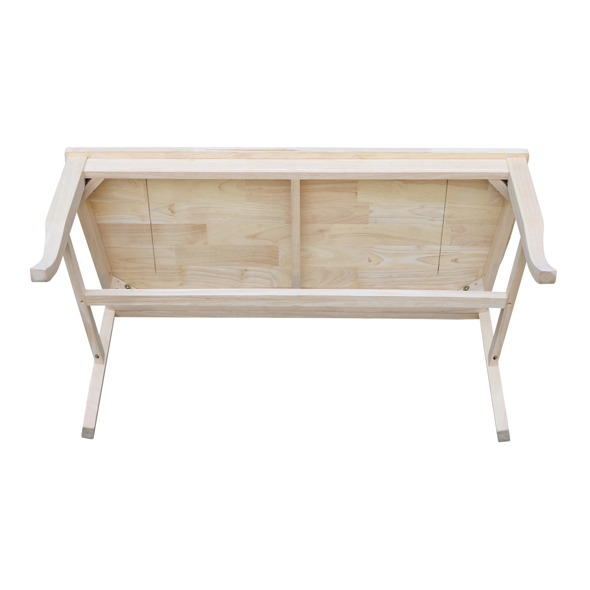 International Concepts Casual Unfinished Accent Bench 42-in x 22.83-in ...