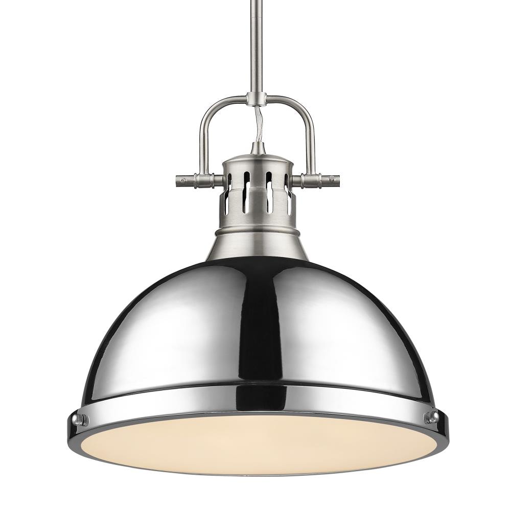 Golden Lighting Duncan Pewter Mid-century Dome Pendant Light At Lowes.com