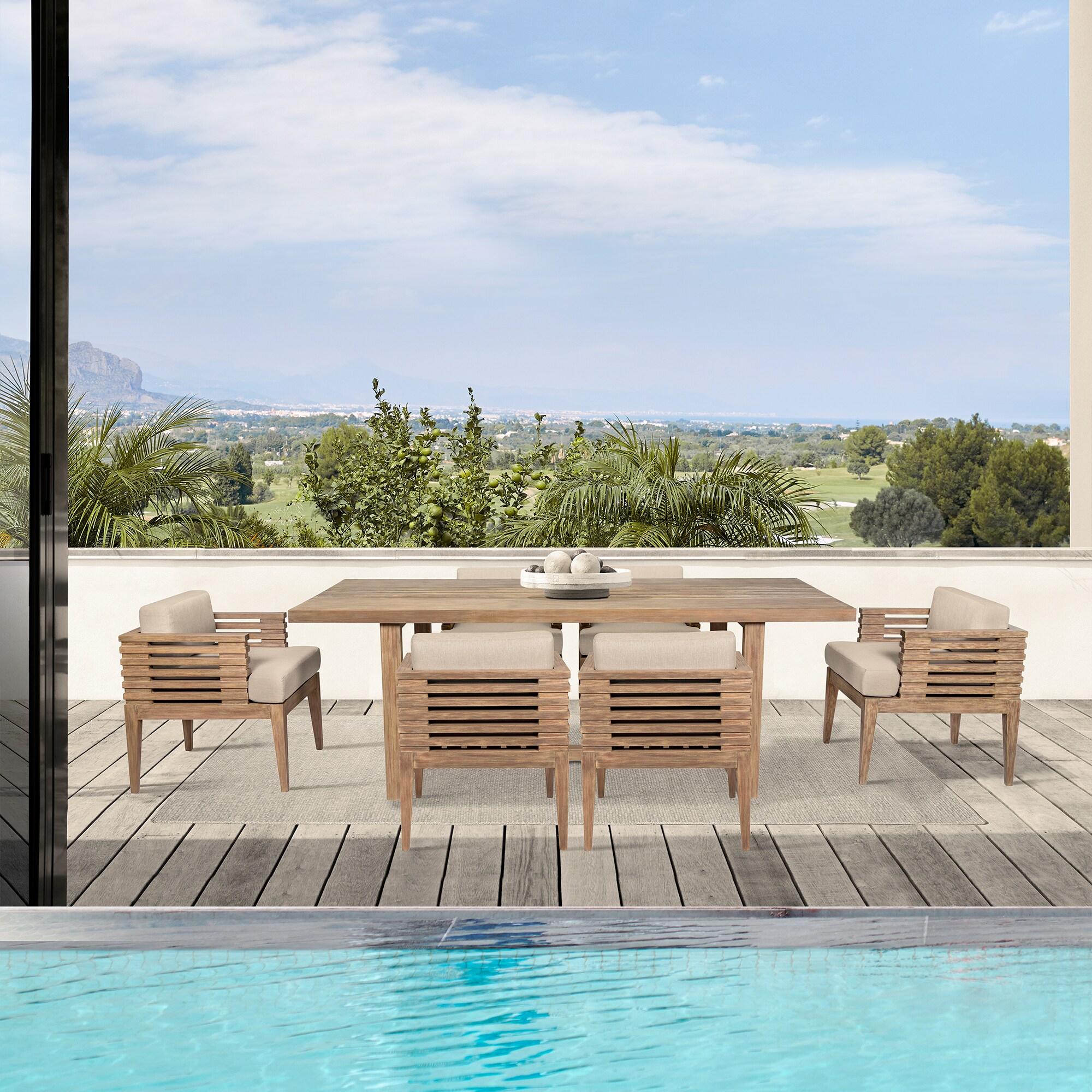 Armen Living SETVIDI7EUCTP Patio-Dining-Sets - View #11