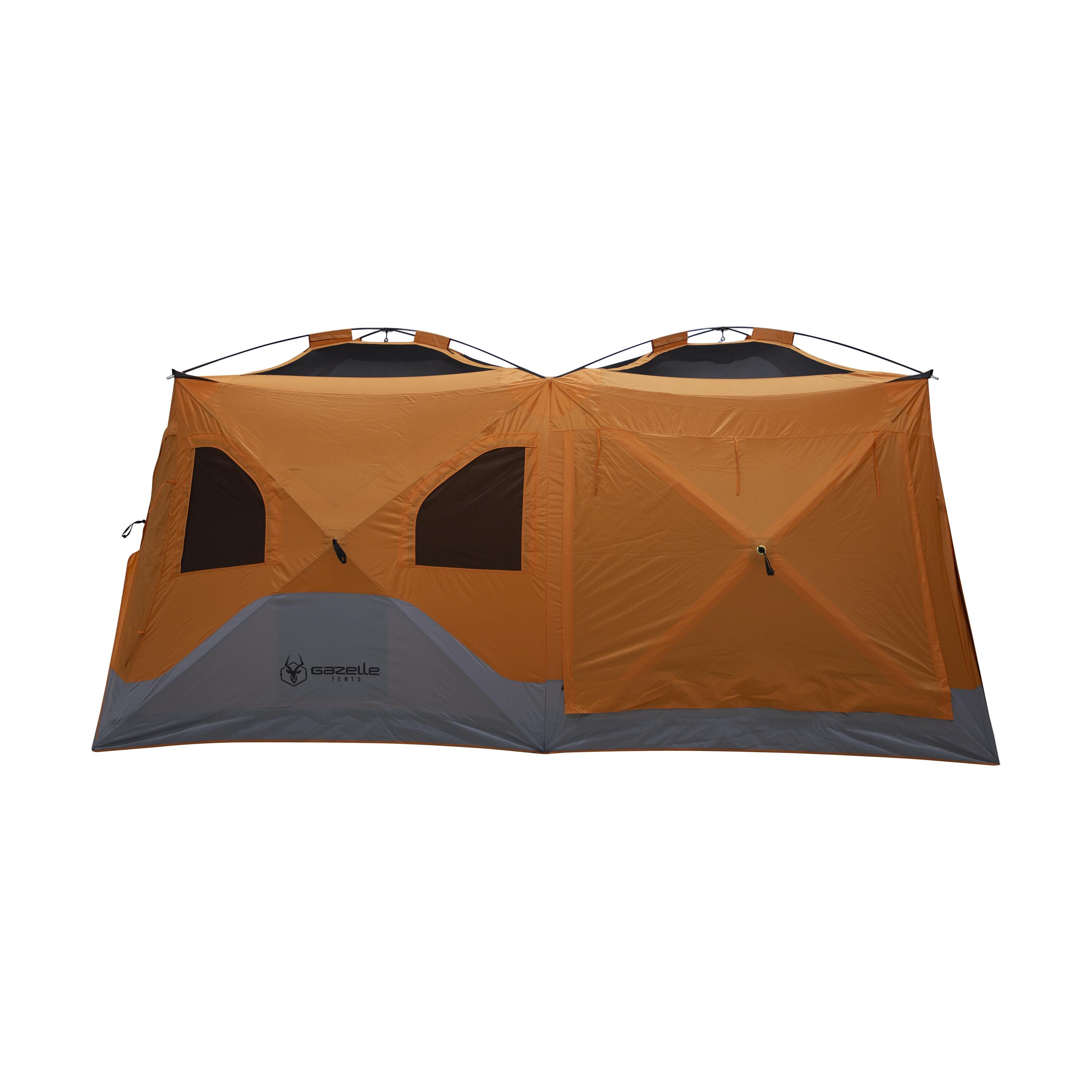 Core 9 ft. x 14 ft. Blue Pop-Up Tent with LED Lights and Instant Setup -  Spacious and Convenient