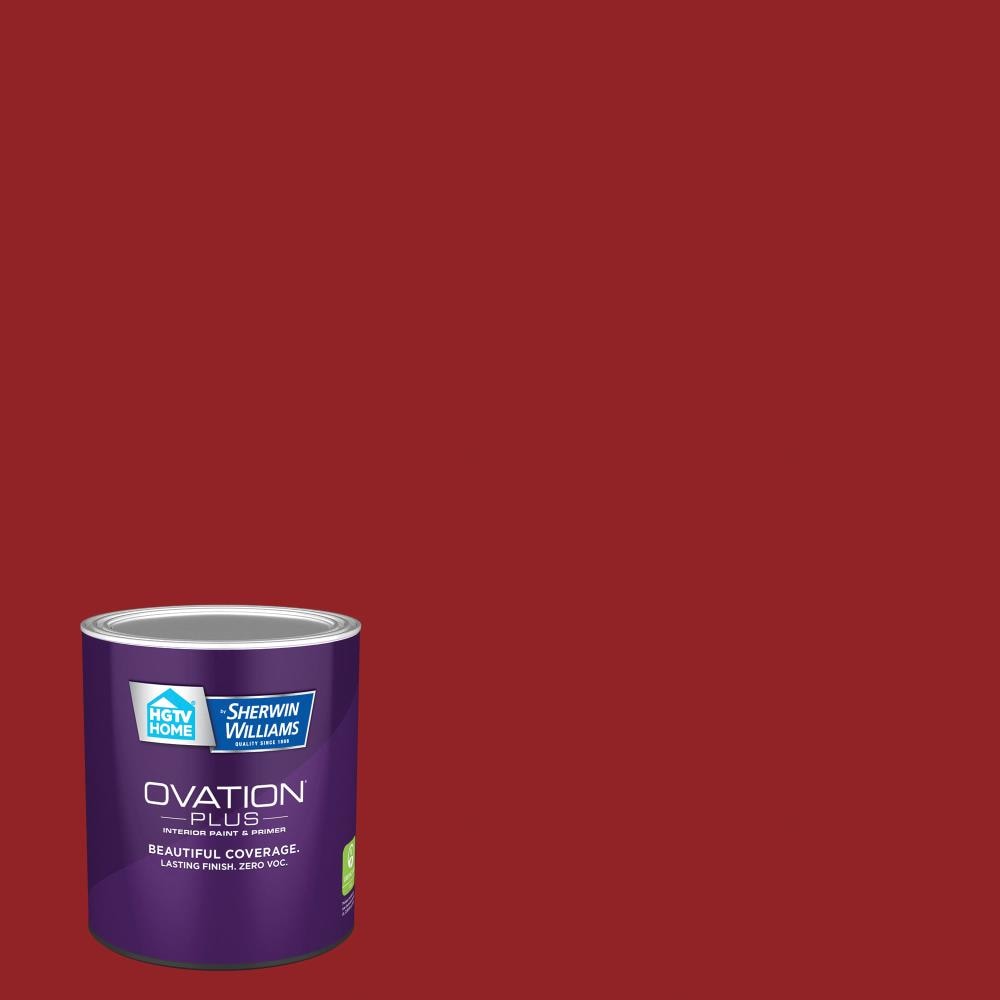 HGTV HOME by Sherwin-Williams 1011-2-2557203 Ovation Plus Eggshell Fabulous Red 1011-2 Latex Interior Paint Paint + Primer ( 1-quart )