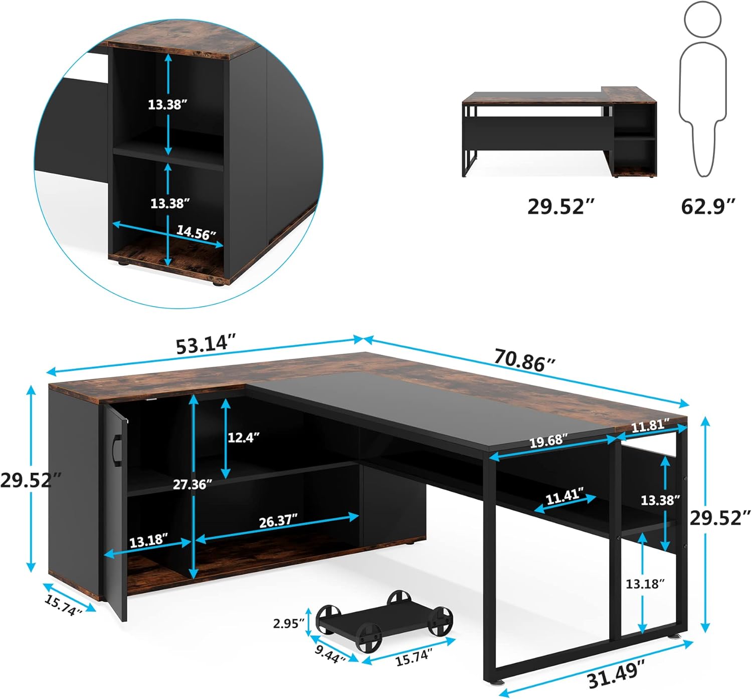 Tribesigns LWFD-YS0120 Office-Tables - View #4