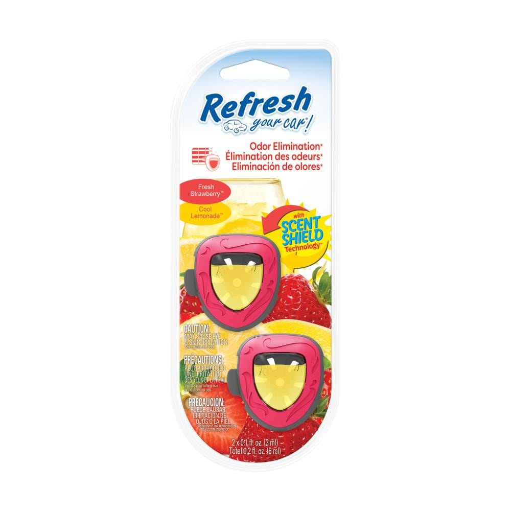Refresh Your Car Gel Car Air Freshener, 2.5 Oz. Fresh Strawberry