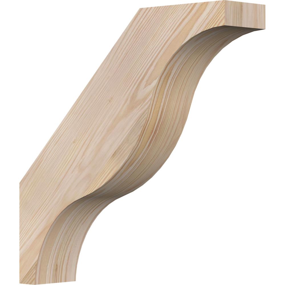 Ekena Millwork BRC04X16X16FST00SDF 3-1/2-in x 16-in x 16-in Douglas Fir Unfinished Wood Funston Smooth Knee Brace