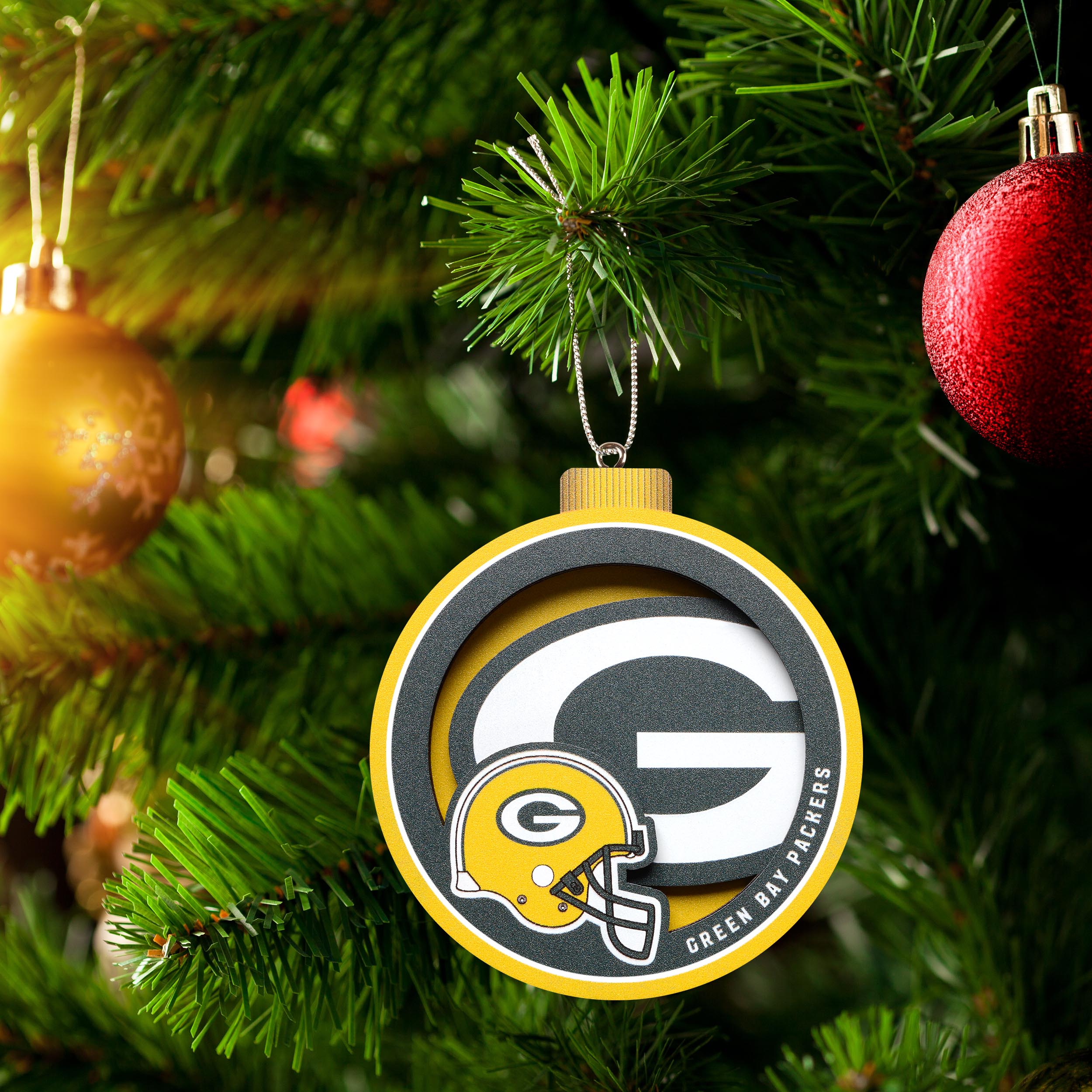 Team Sports America Green Bay Packers Green Assorted Indoor Ornament  Shatterproof in the Christmas Ornaments department at