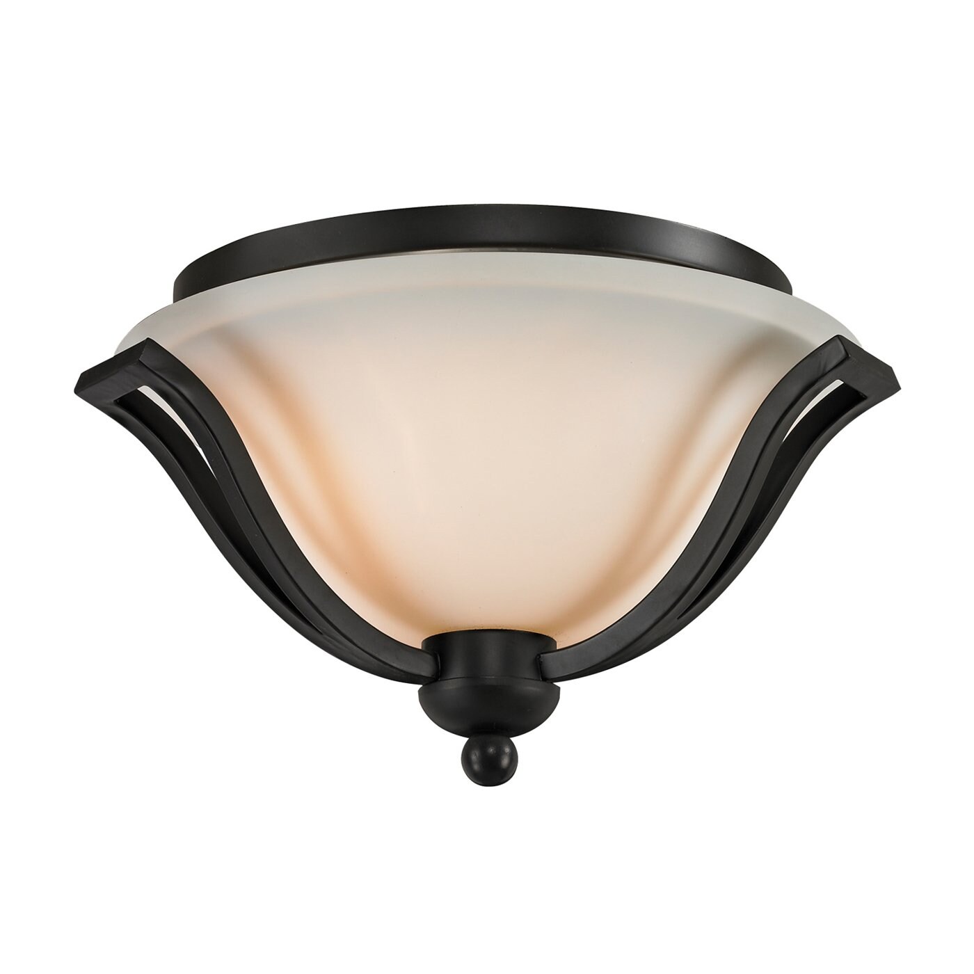 Z-Lite 703F2-MB Lagoon 2 -Light 15-in Matte Black Flush Mount Light