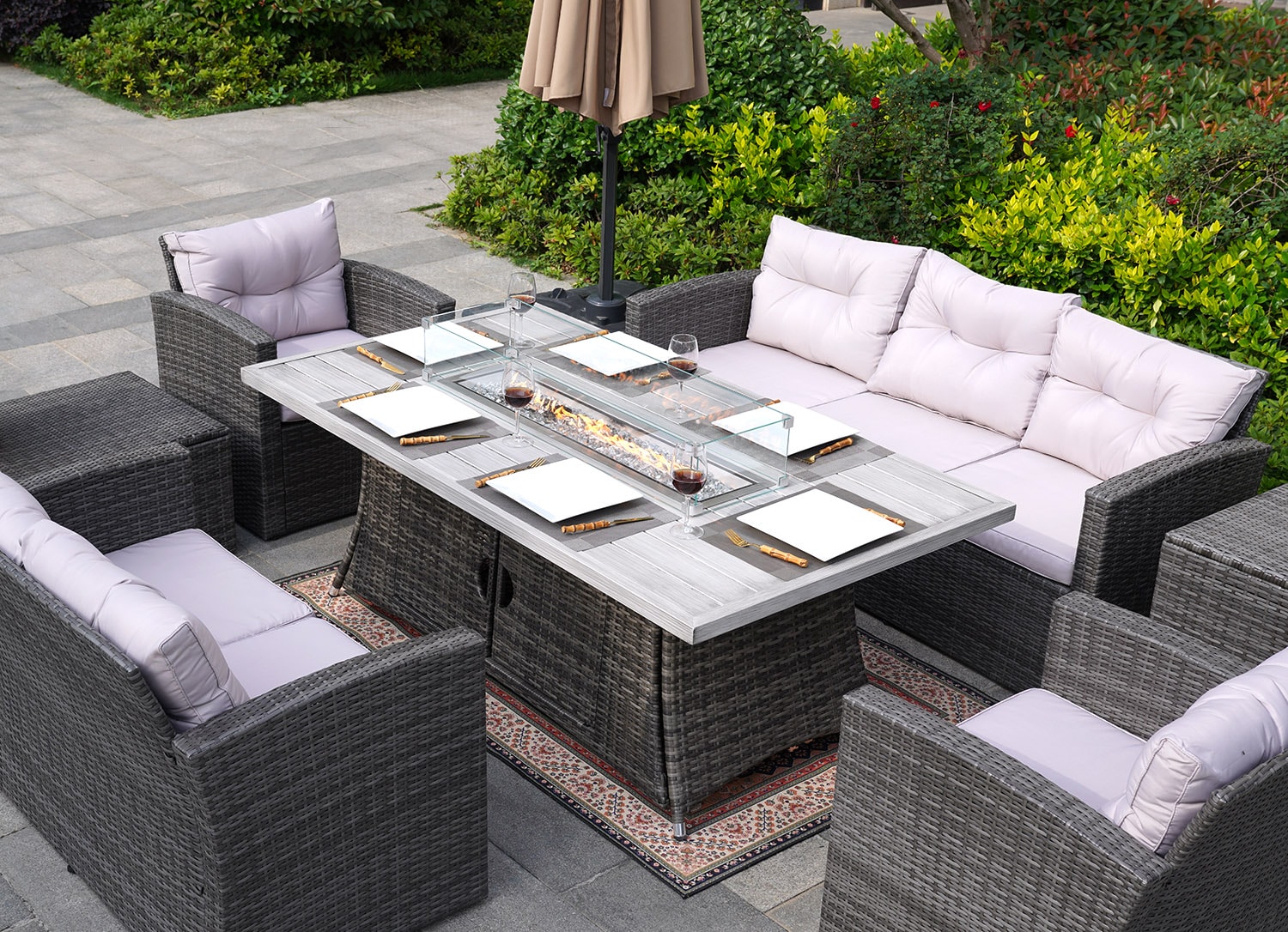 Direct Wicker DWG-1506RA-GR Patio-Conversation-Sets - View #8