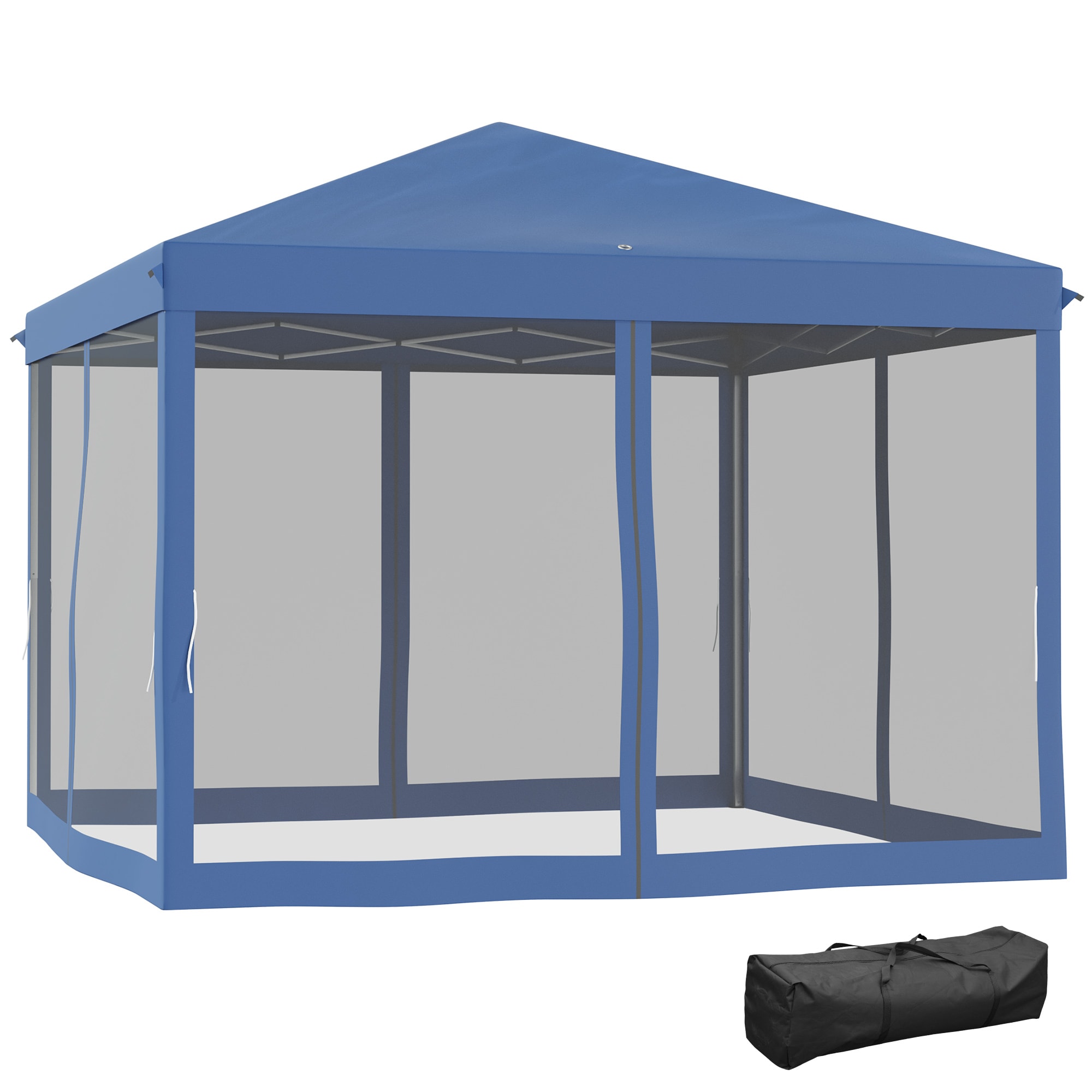 Siavonce XH74181 9.75-ft x 9.75-ft Square Blue Pop-up canopy