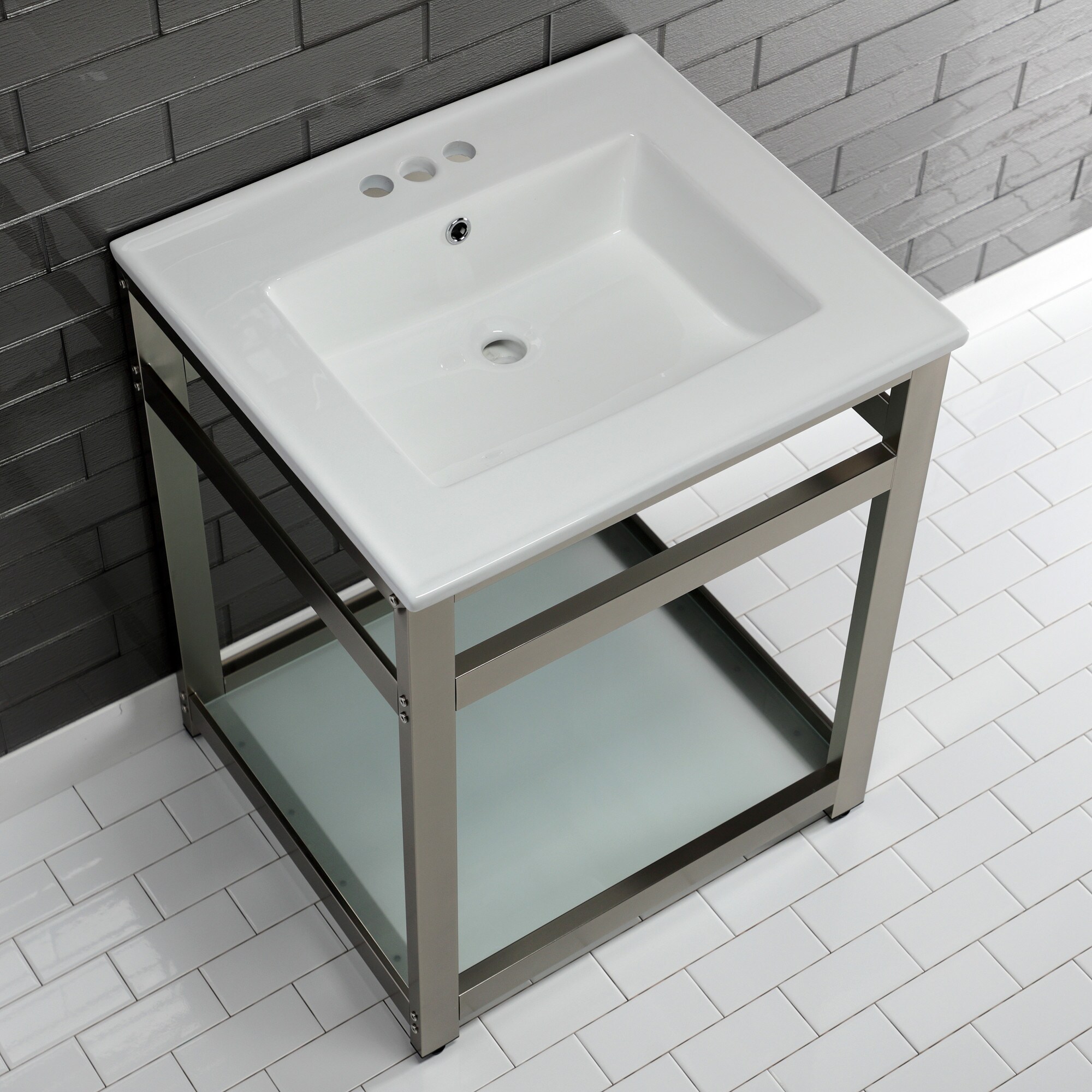 Kingston Brass WLVWP2522W4B8 Bath-Sink - View #6