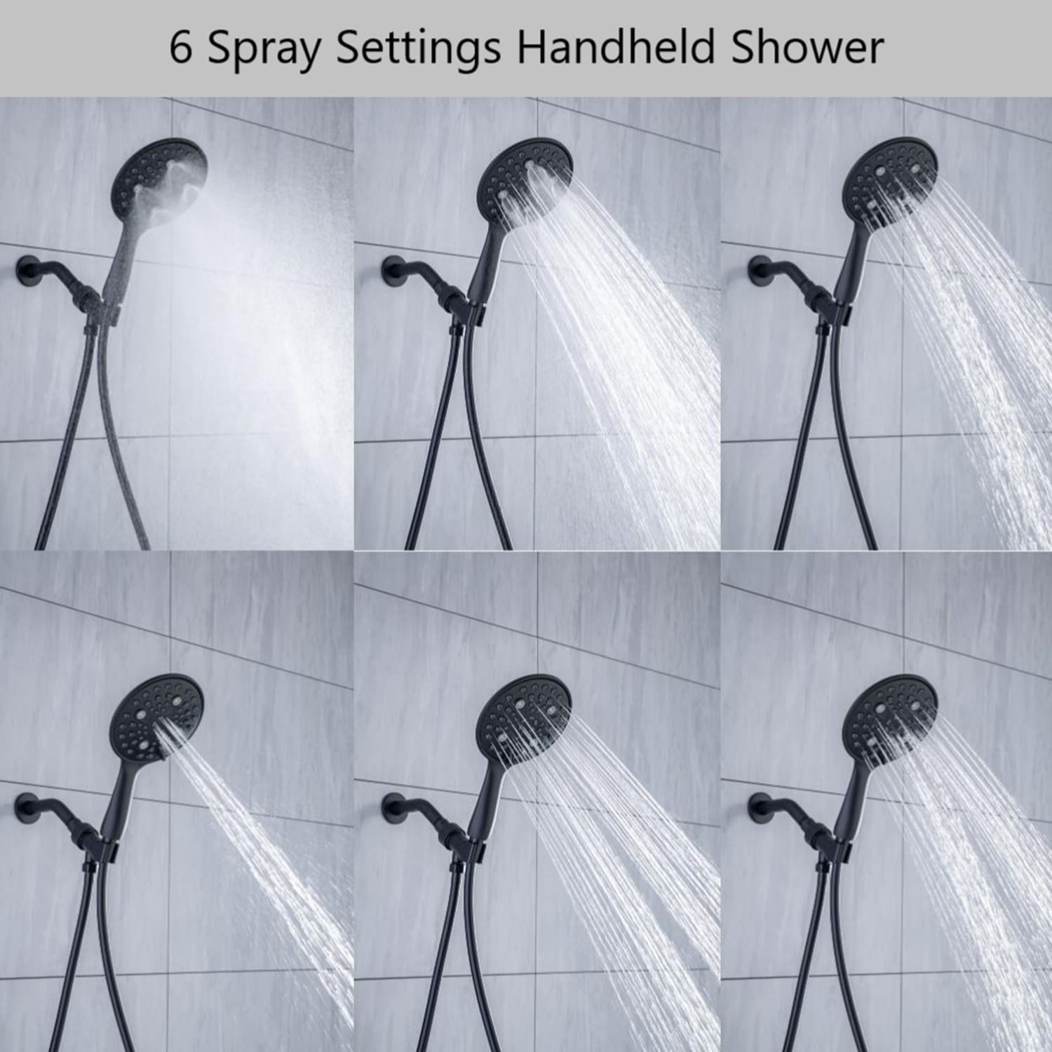 Mondawe Matte Black Built-In Shower Faucet System With 2-way Diverter ...