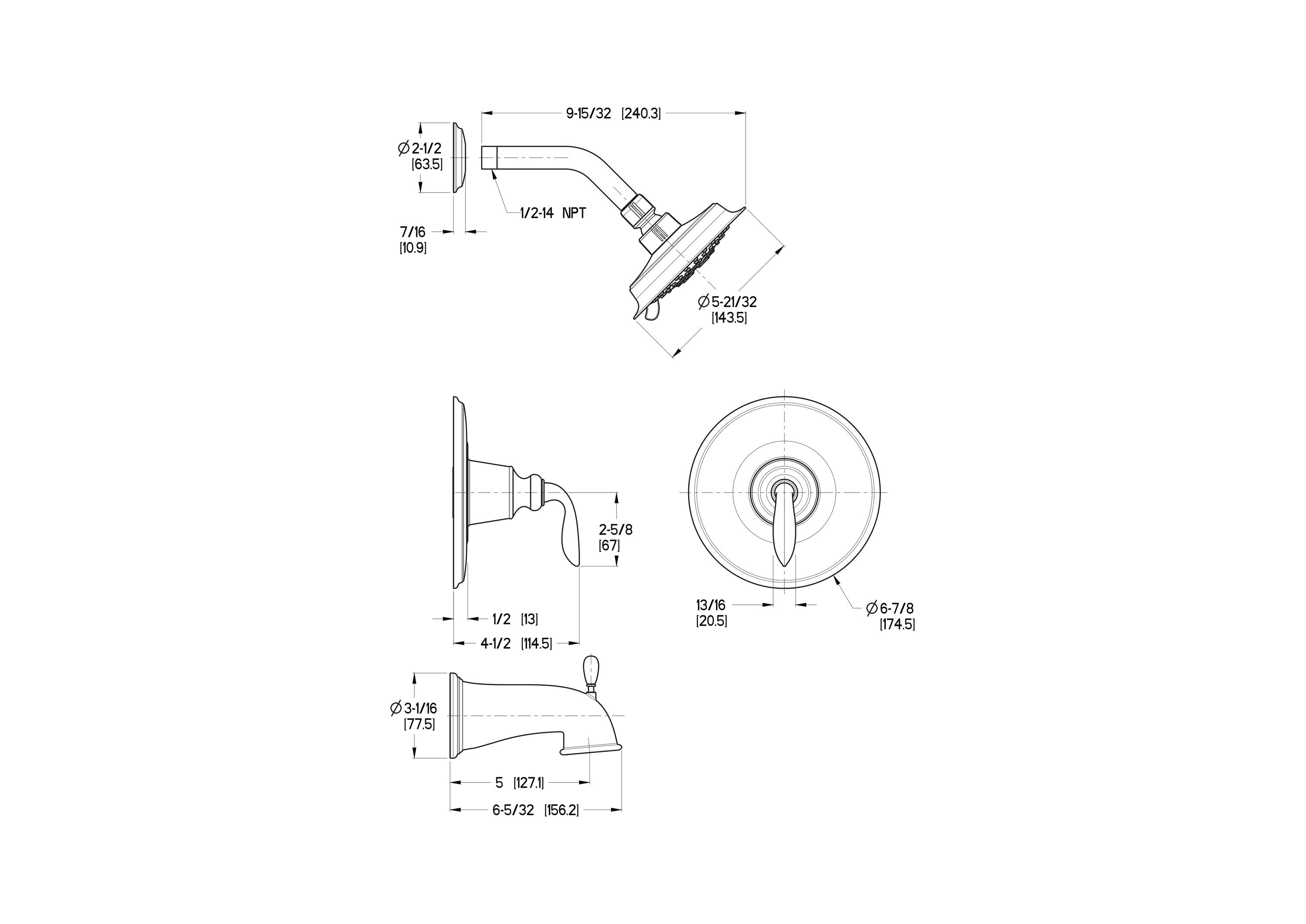 Pfister R89-1CBK Bath-Shower-Facc - View #6