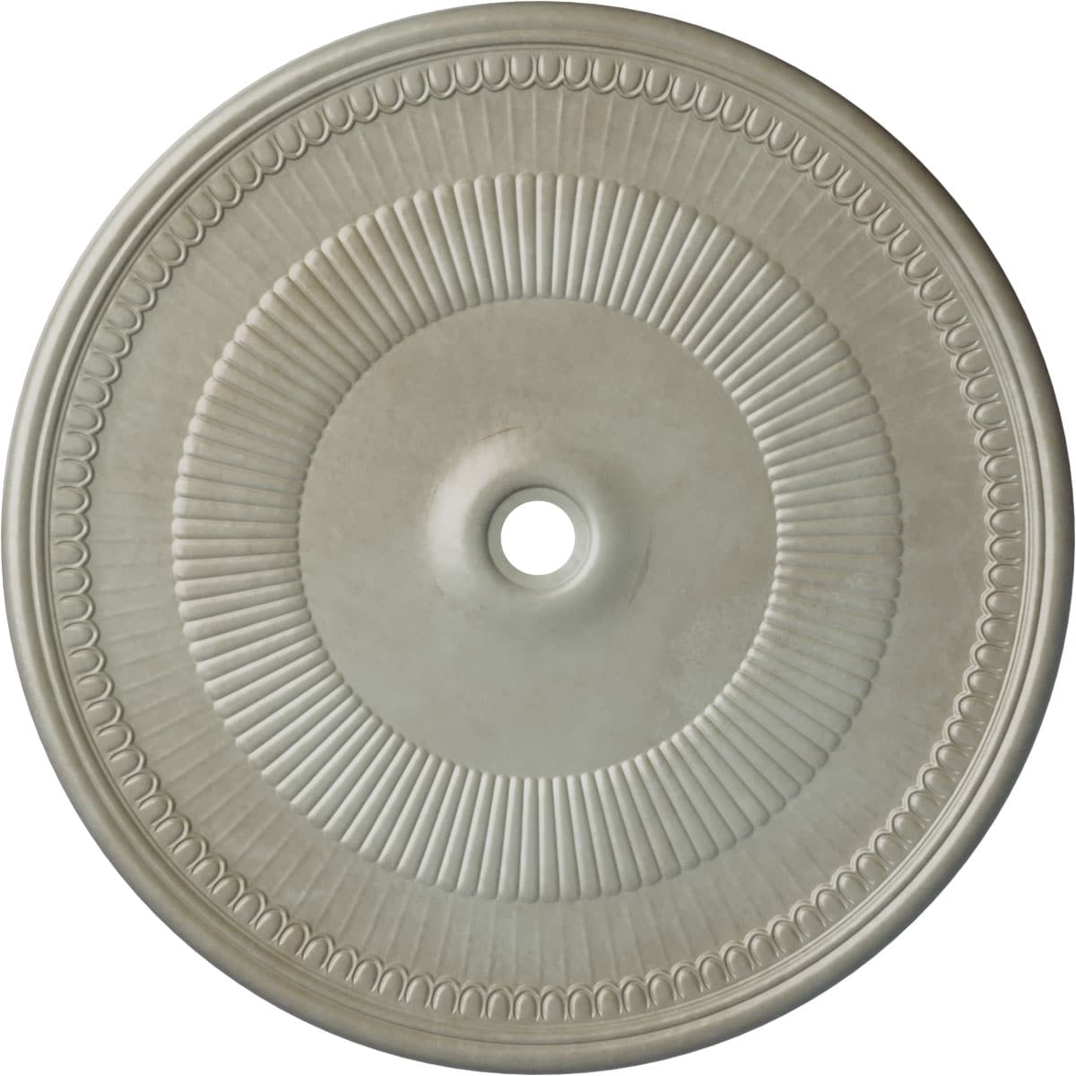 Ekena Millwork CM51NEFLS Nevio 51.125-in W x 51.125-in L Painted Flash Gold Polyurethane Whole Ceiling Medallion