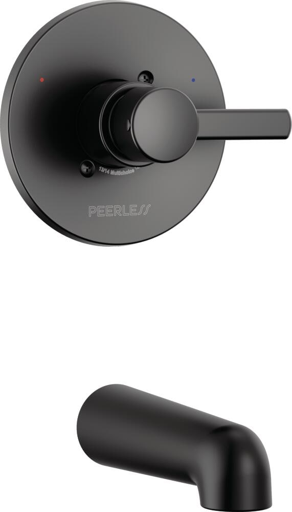 Peerless PTT188772-BL Precept Black 7.75-Inches Universal Bathtub/Shower Diverter 0.5-Inches -ID