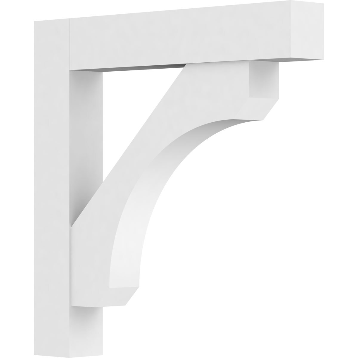 Ekena Millwork BKTP05X36X36LEC05 Standard Legacy 5-in x 36-in x 36-in White PVC Standard bracket