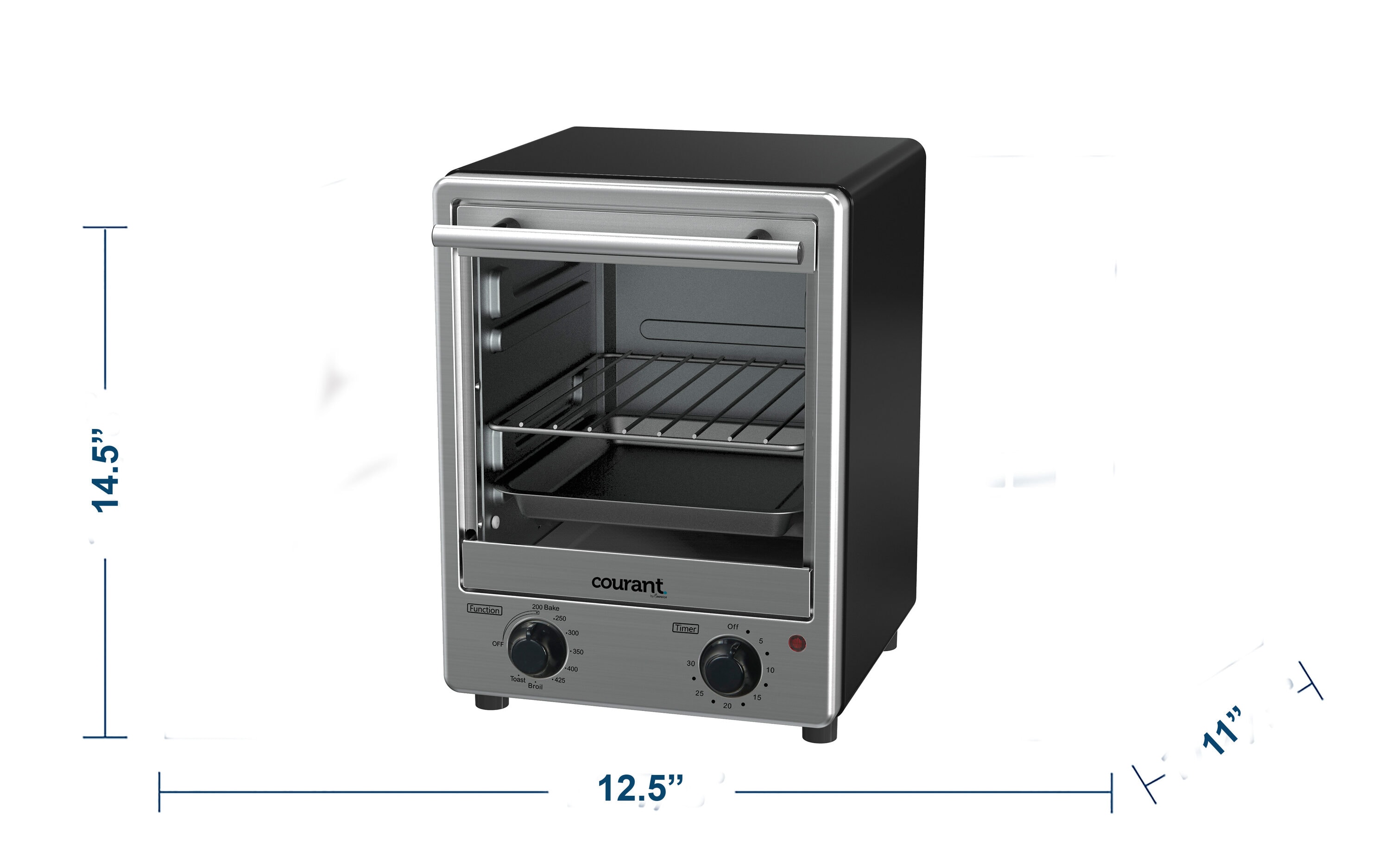 Courant 2-Slice White Toaster Oven (650-Watt) | WTO621W697