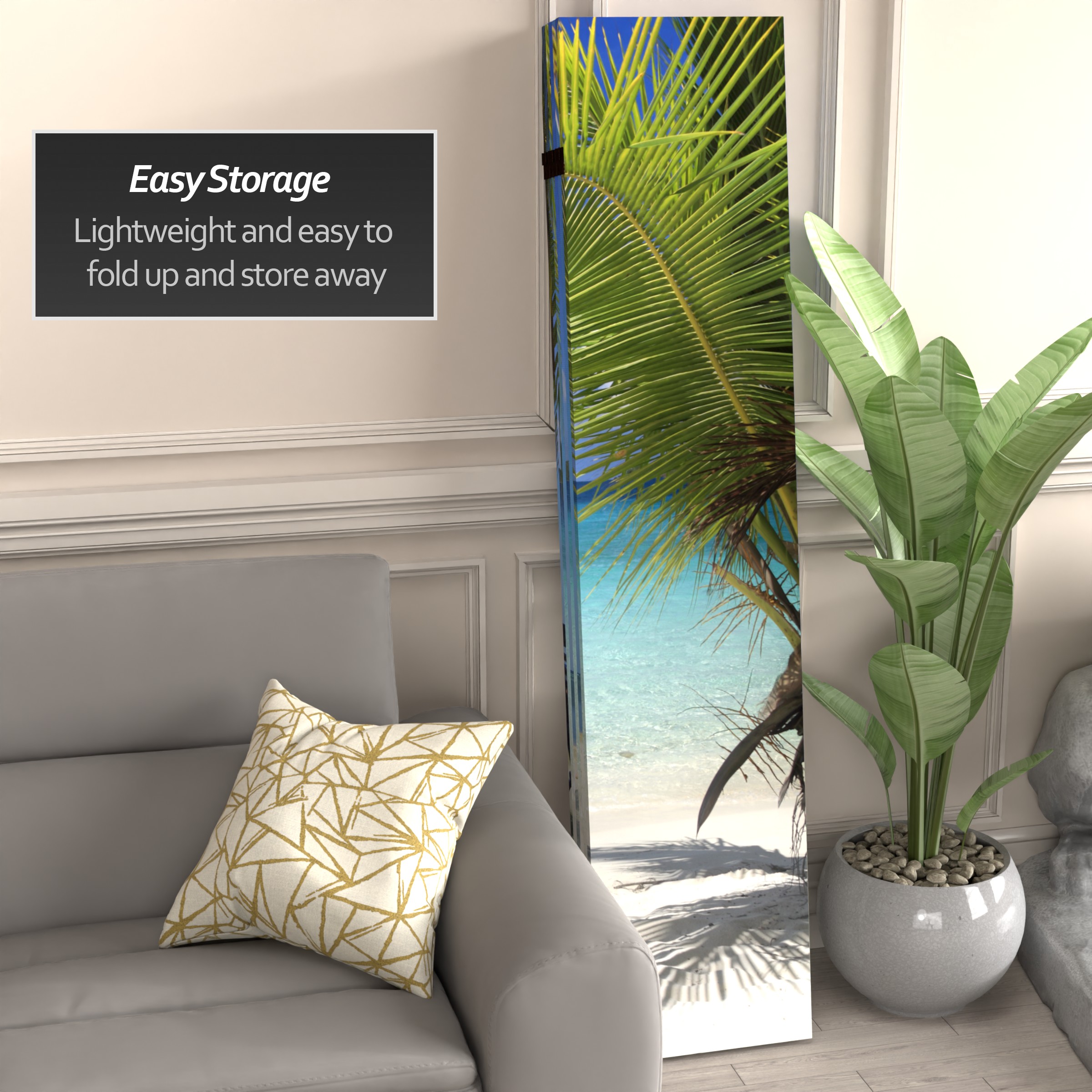 Oriental Furniture CAN-BEACH-6P Indoor-Privacy-Screens - View #7