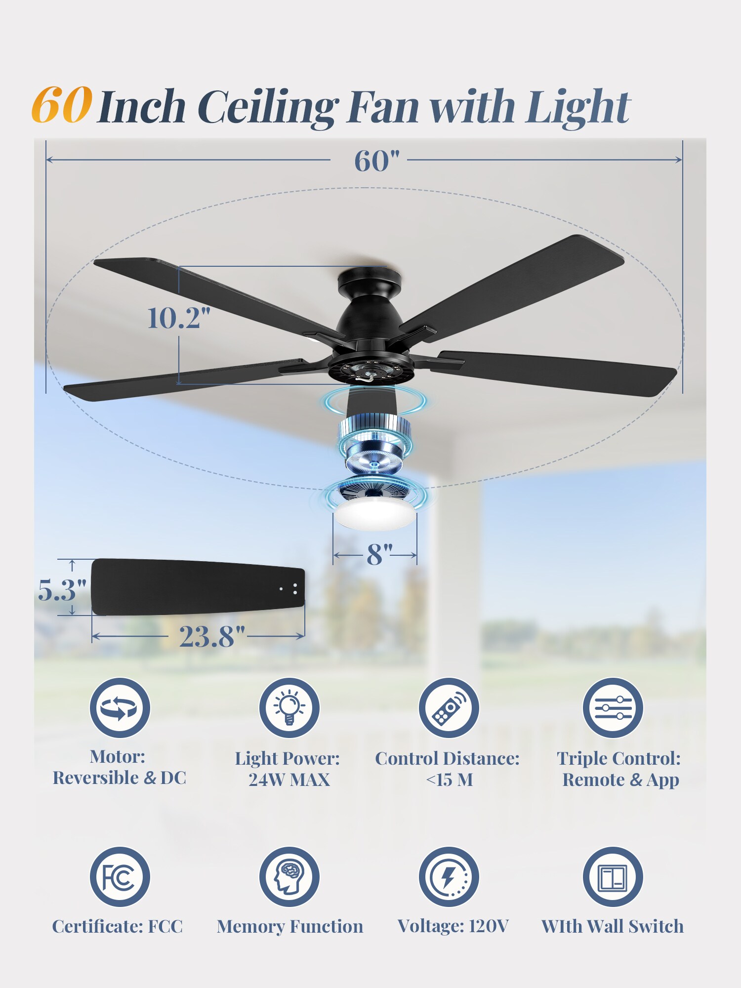 ZMISHIBO F-LY60BK-1X01LS Ceiling-Fans - View #4