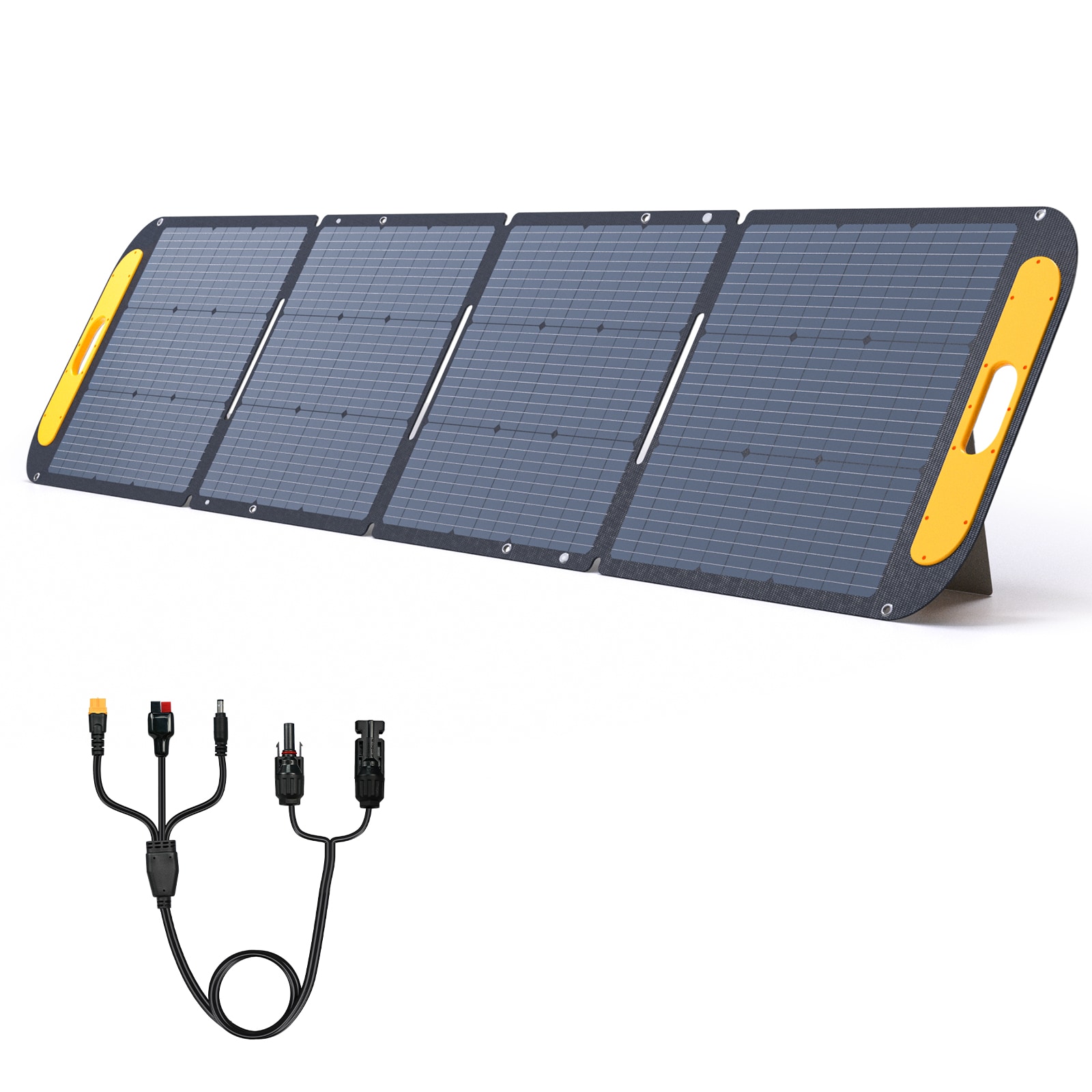 VTOMAN VS200 Portable Solar Panel for Power Station 200W 19V Foldable Solar Panel with Supporting Stand High 23 Percent Efficiency IP67 Waterproof Solar Panel Kit for Backyard Trip Off Grid System #VS200