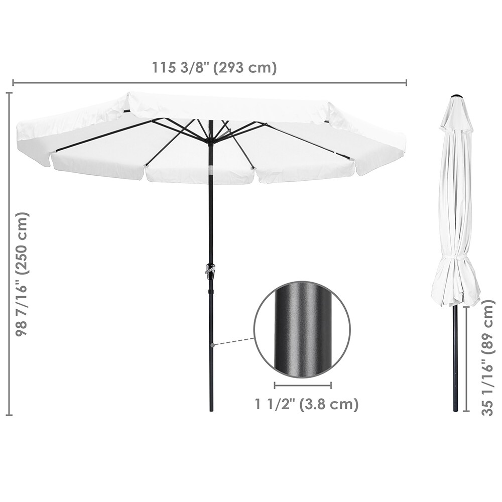 Sunrinx 10-ft Market Patio Umbrella in the Patio Umbrellas department ...