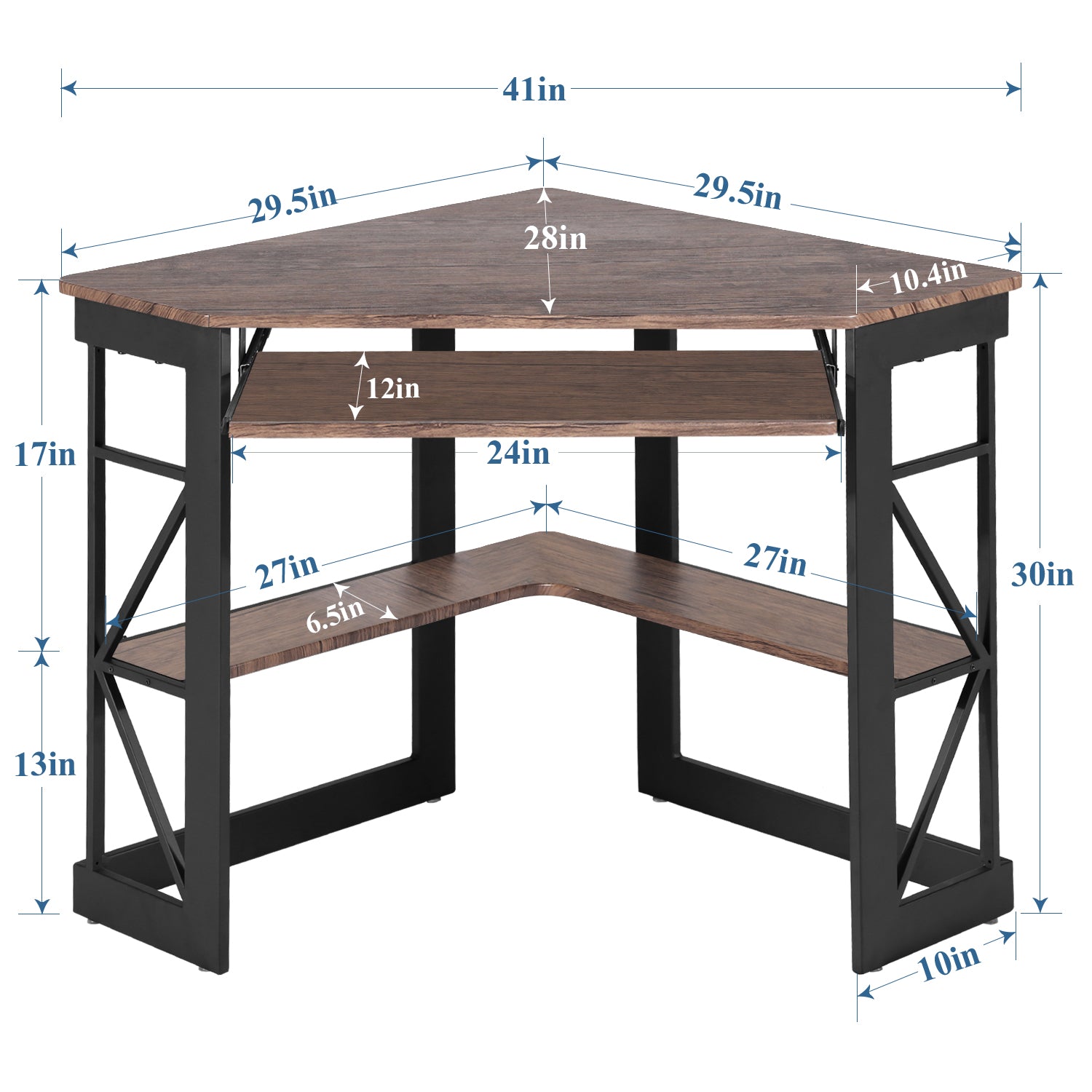 Vecelo LOE-XJM-CD03-BRN desks - View #3