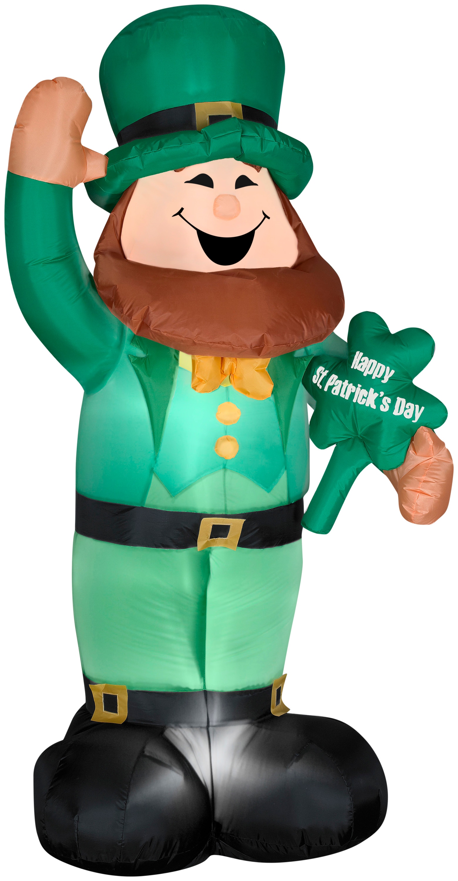 Costway 6ft St Patrick's Day Inflatable Leprechaun Irish Day Blow up  Lighted Giant Doll