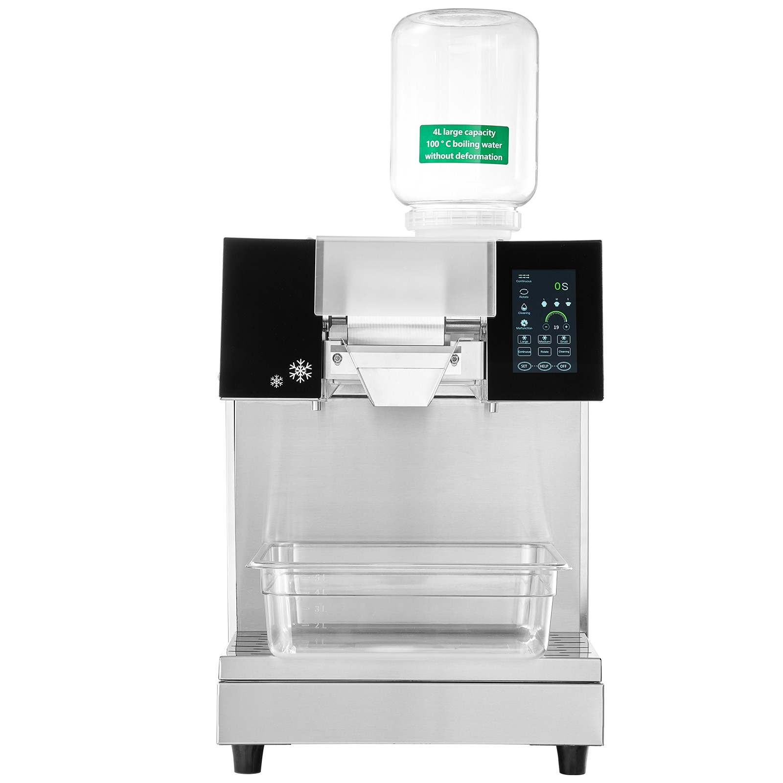 SVOPES SCSLXNBJCMYJ06399V1 Commercial Snowflake Ice Machine 397LBS/24H Snowflake Ice Maker Stainless Steel Ice Shaver Machine Electric Snow Cone Maker Liquid Cooling System for Rapid Heat Dissipation Ice Cream