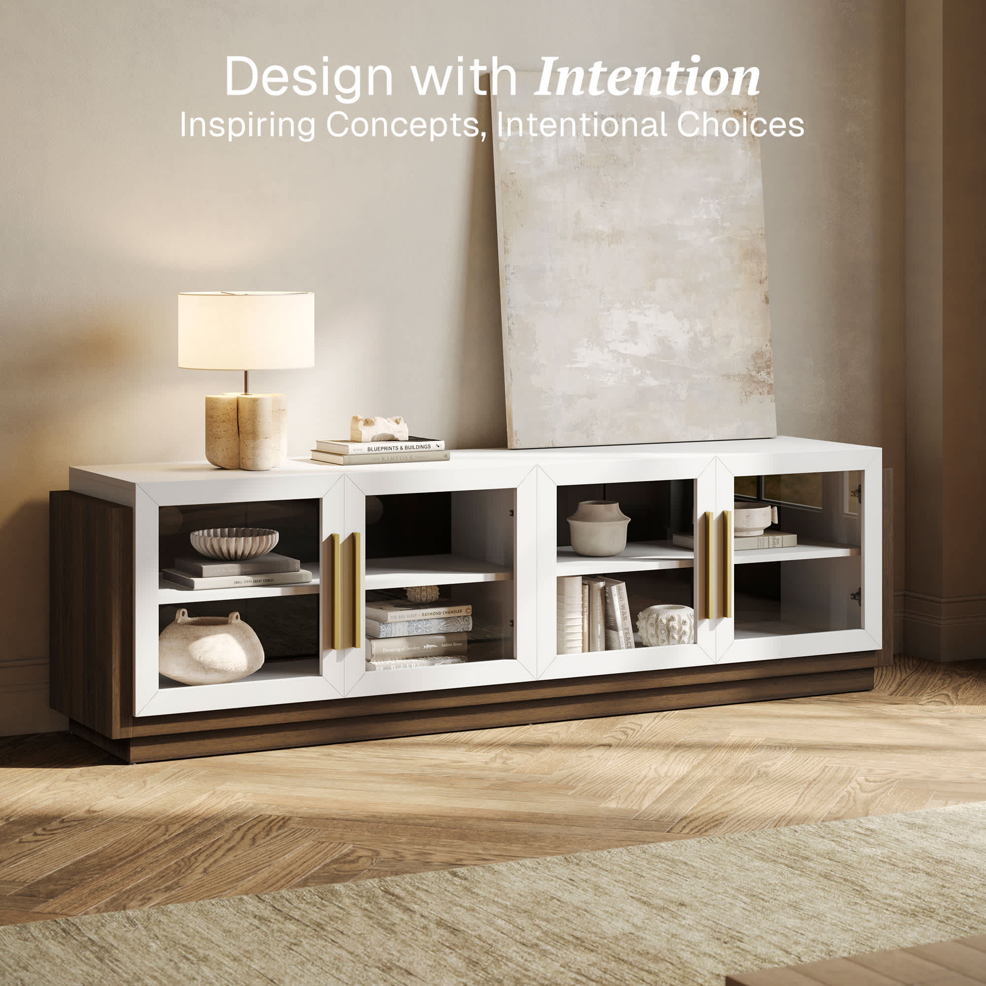 Belleze 014-HG-41020-WH Tv-Stands - View #3