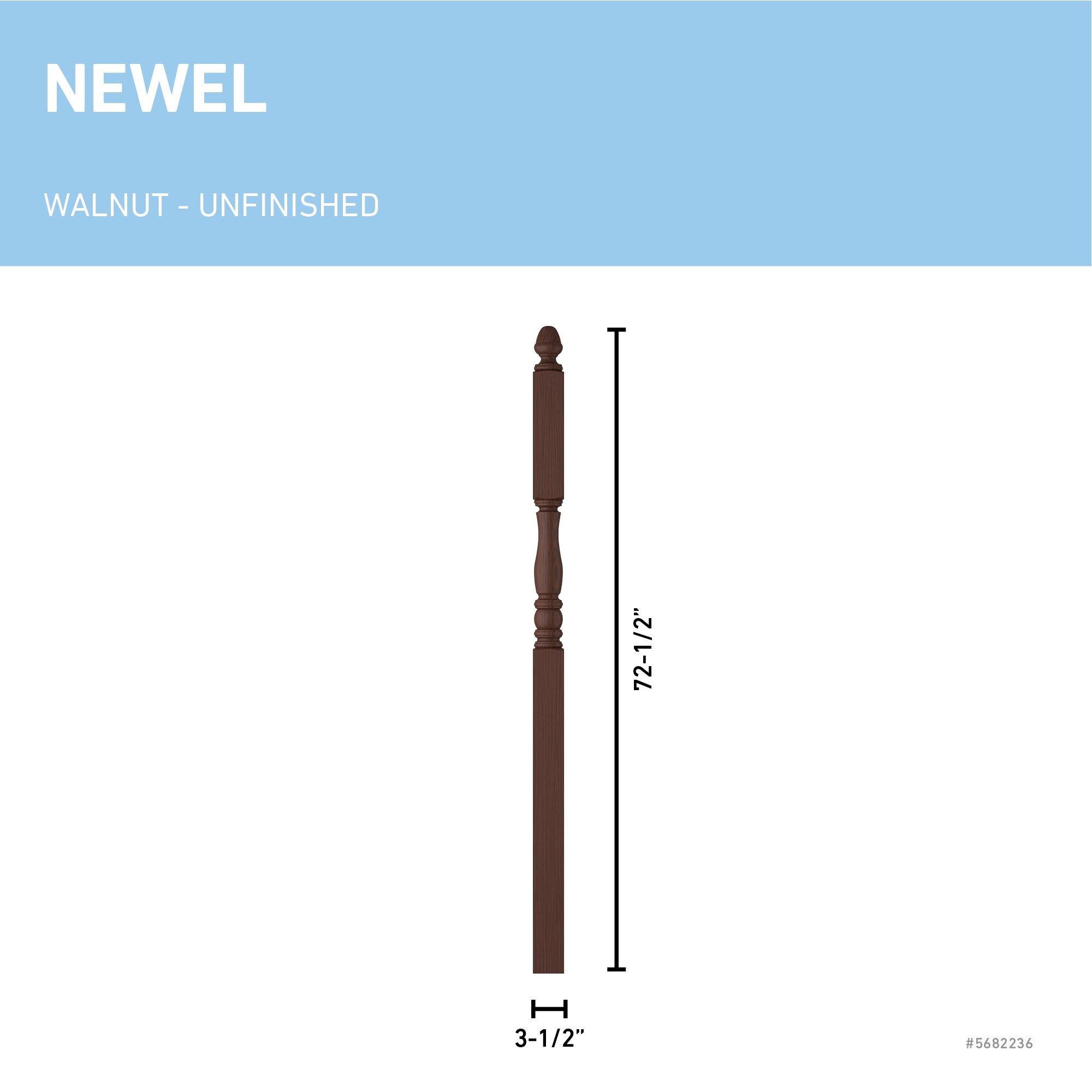 L.J. Smith Stair Systems LJP-3346-W Interior-Stairpart-Newel-Posts - View #3