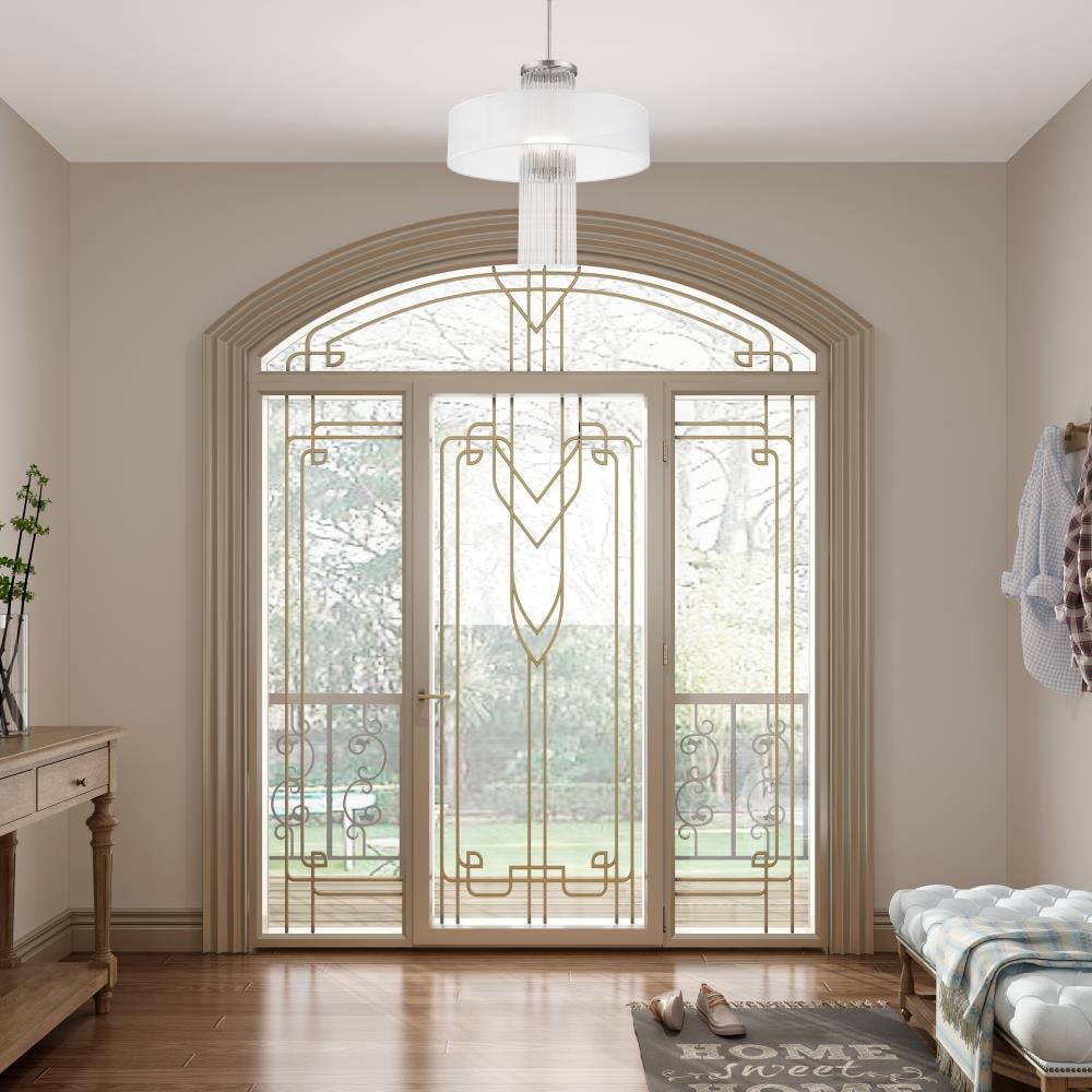 Alexis Elegant 4-Light Brushed Nickel Pendant with Crystal Rods