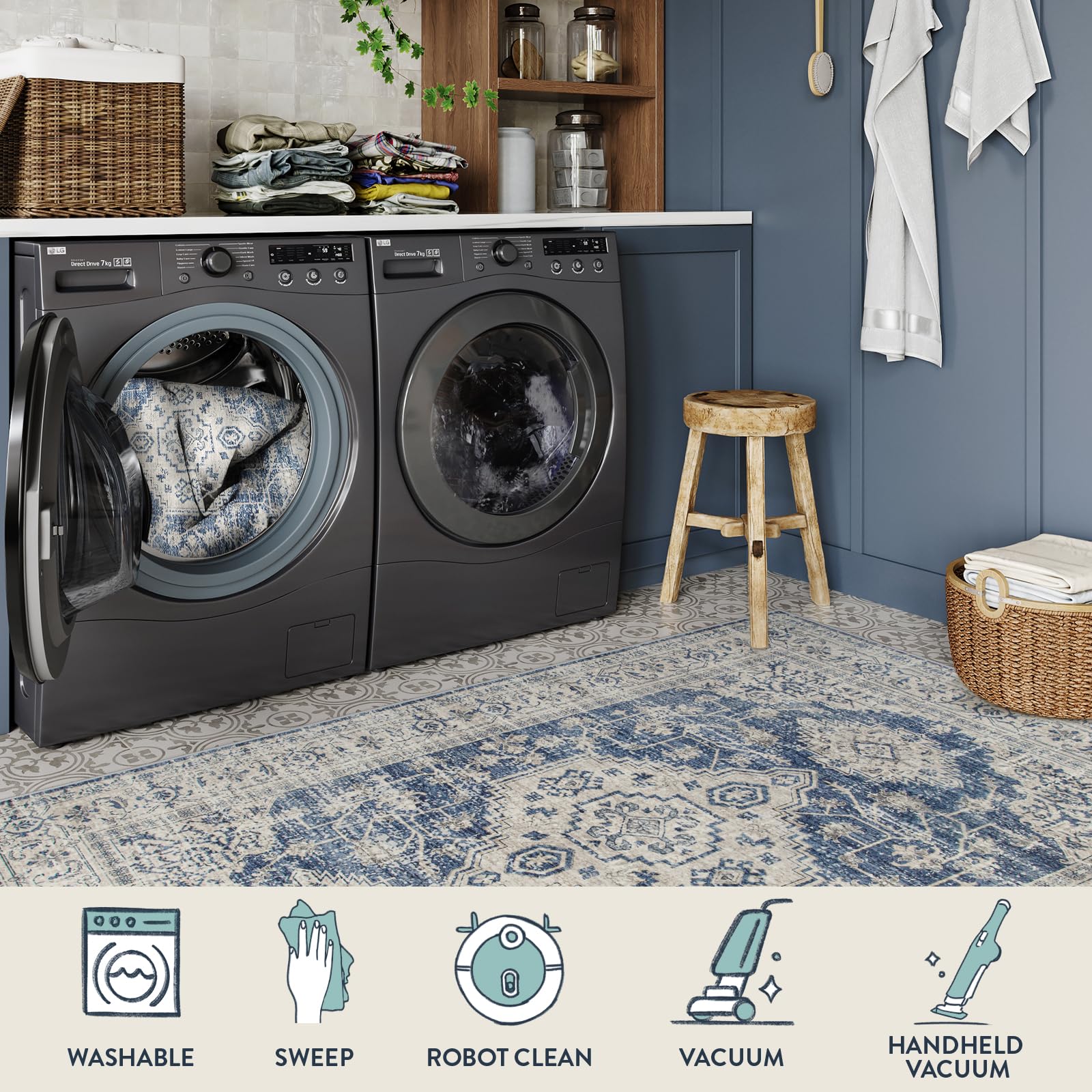 Lahome AR-DYR-071-BL4 rugs - View #3
