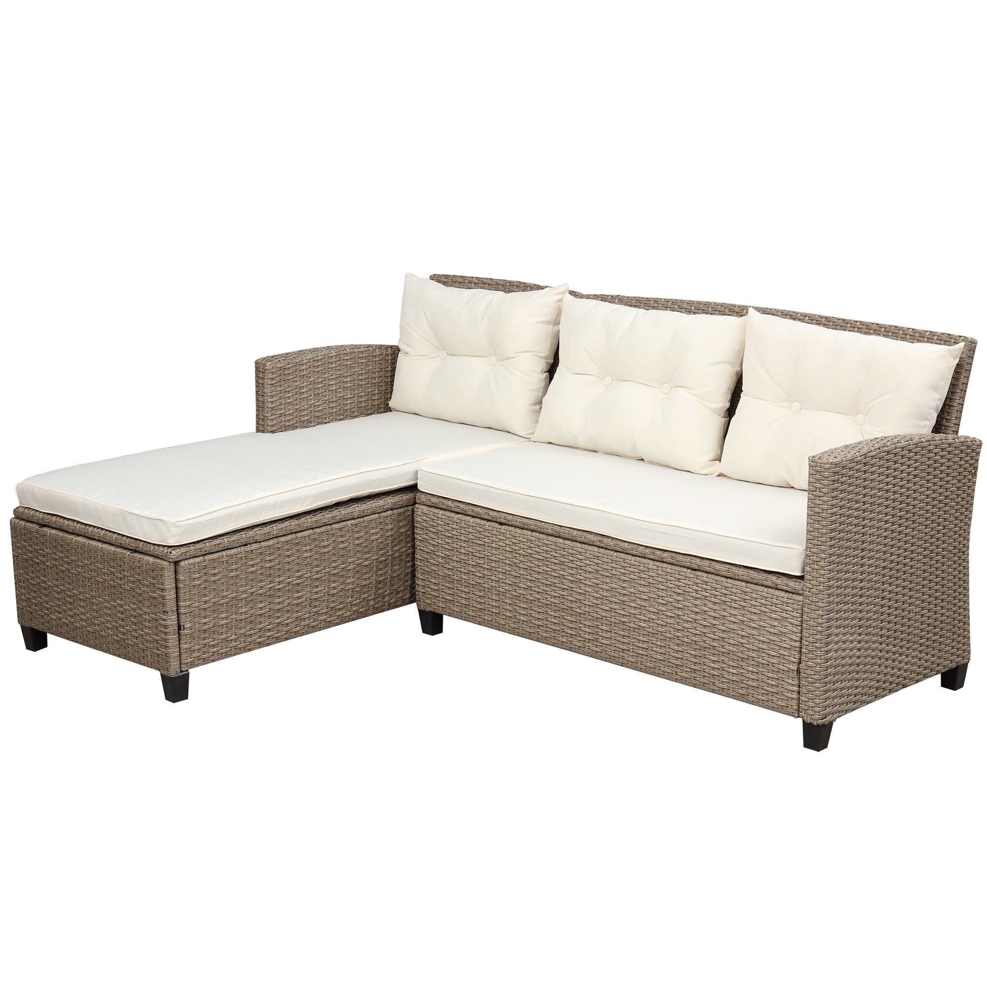 JIMSMAISON BOUSPCS01BRO-BEG Patio-Conversation-Sets - View #8