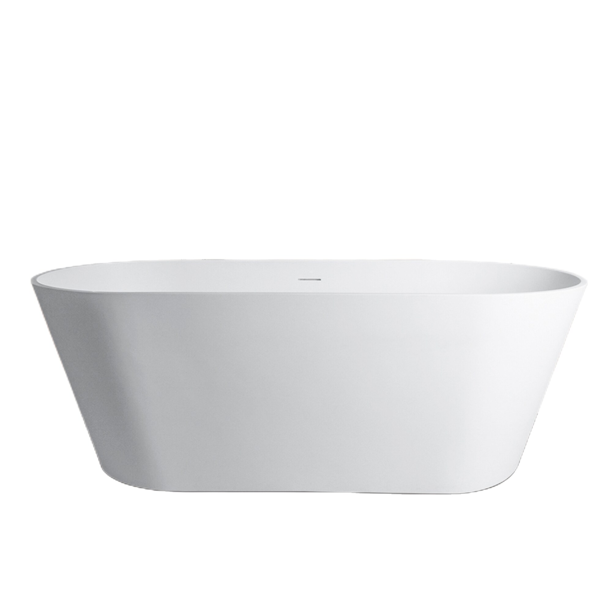 59'' White Matte Solid Surface Freestanding Bathtub