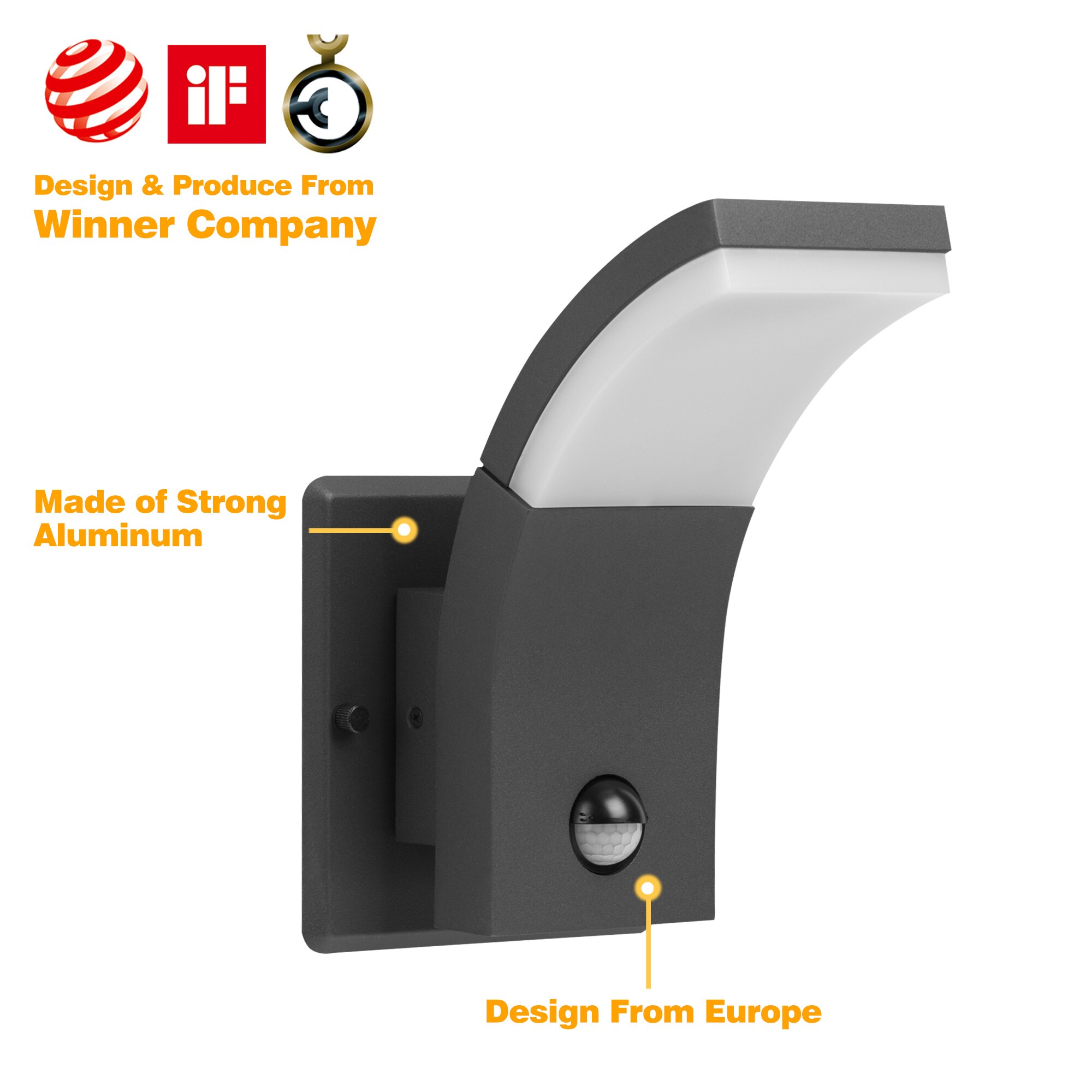 Kahomvis INOW-QPD0-KGY Outdoor-Wall-Lighting - View #4