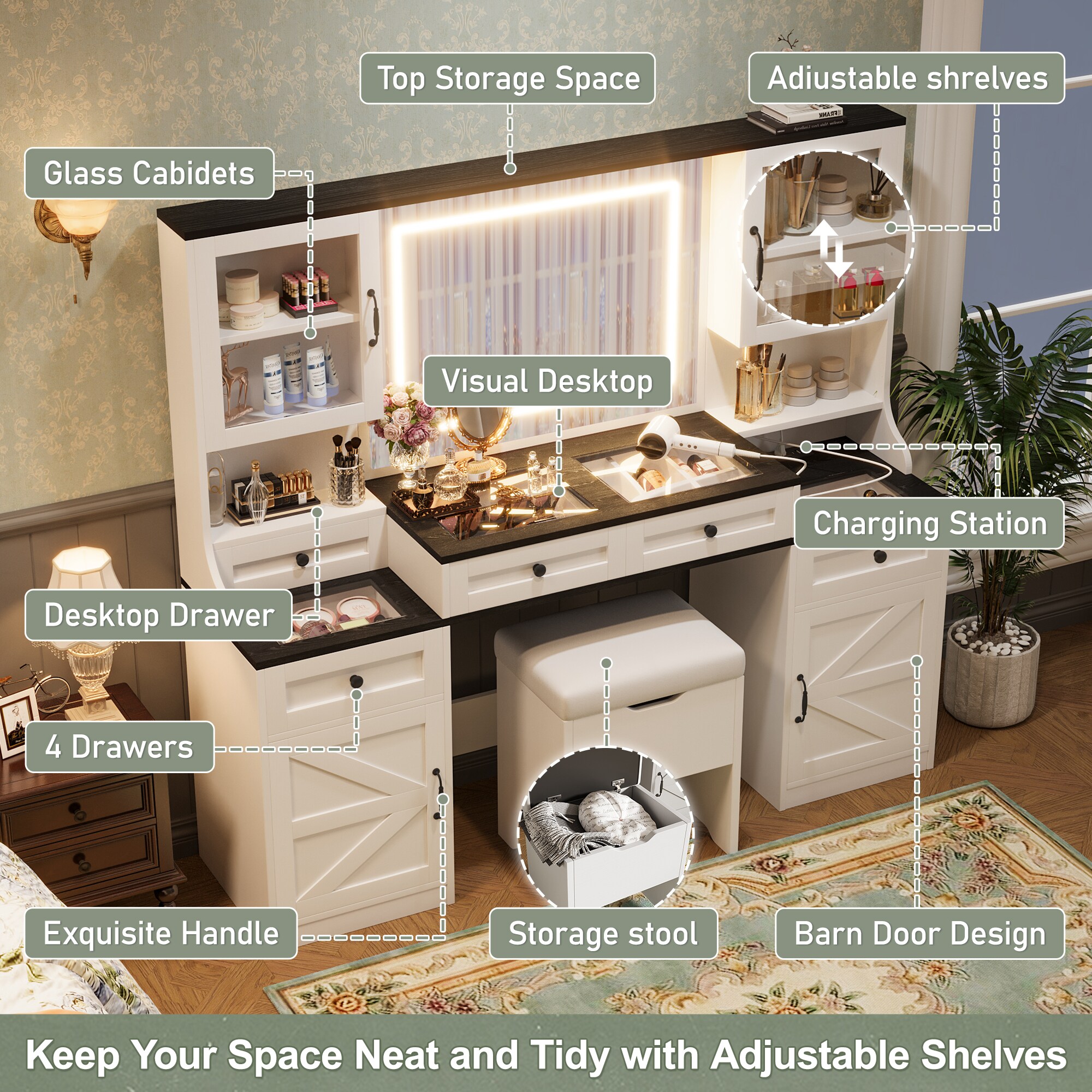 ModernLuxe N704G202303K Bedroom-Vanities - View #3