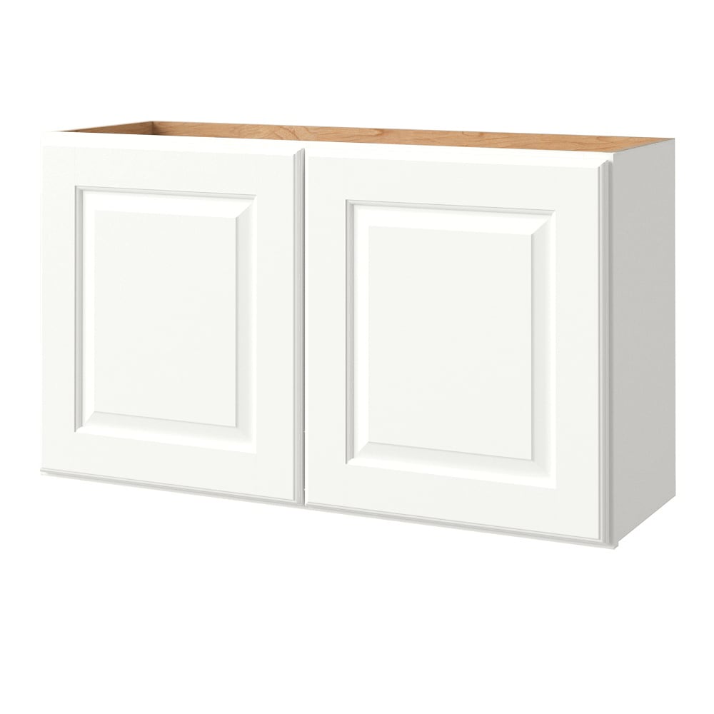 Tilson 36-in W x 20.625-in H x 12-in D Linen Wall Fully Assembled Cabinet (Raised Panel Square Door Style) in White | - allen + roth 908TS