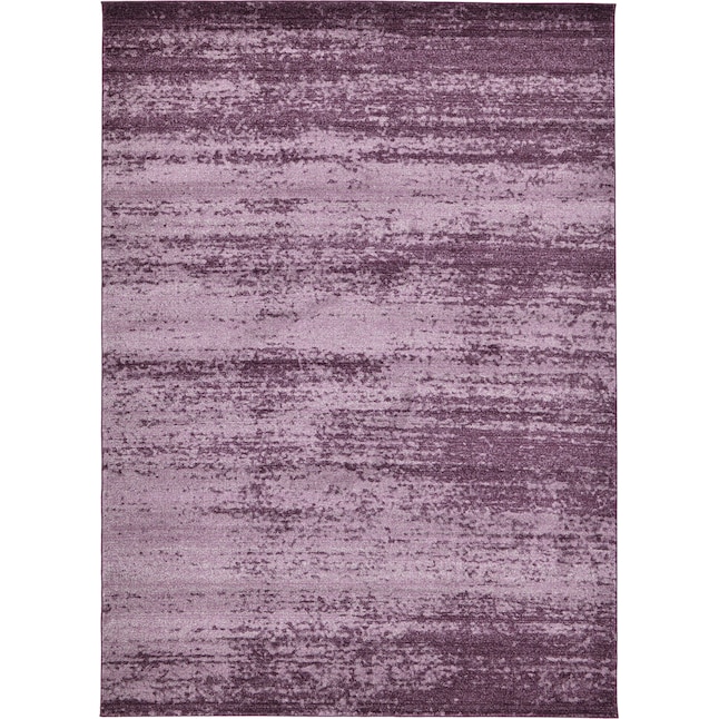 Unique Loom Del Mar Collection Area Rug 2' 7 x 10' 0 Runner, Violet/ Eggplant Purple Modern Transitional Inspired Tonal Design 