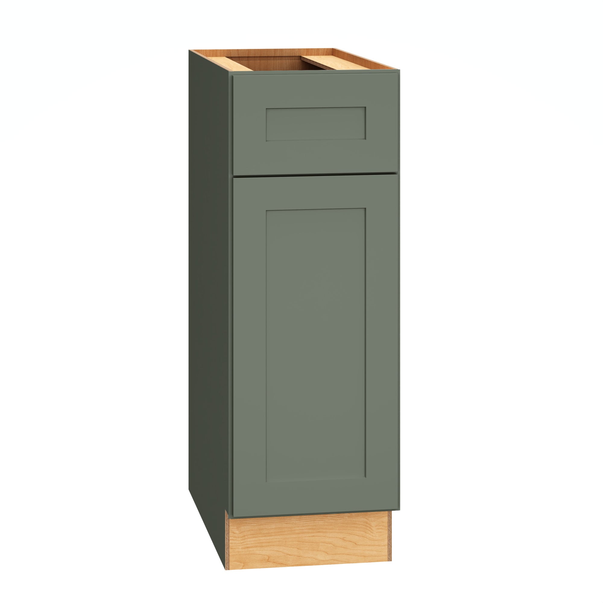 Diamond Express Jamestown 12-in W x 34.5-in H x 24-in D Retreat Green Base Fully Assembled Plywood Cabinet Recessed Panel Shaker