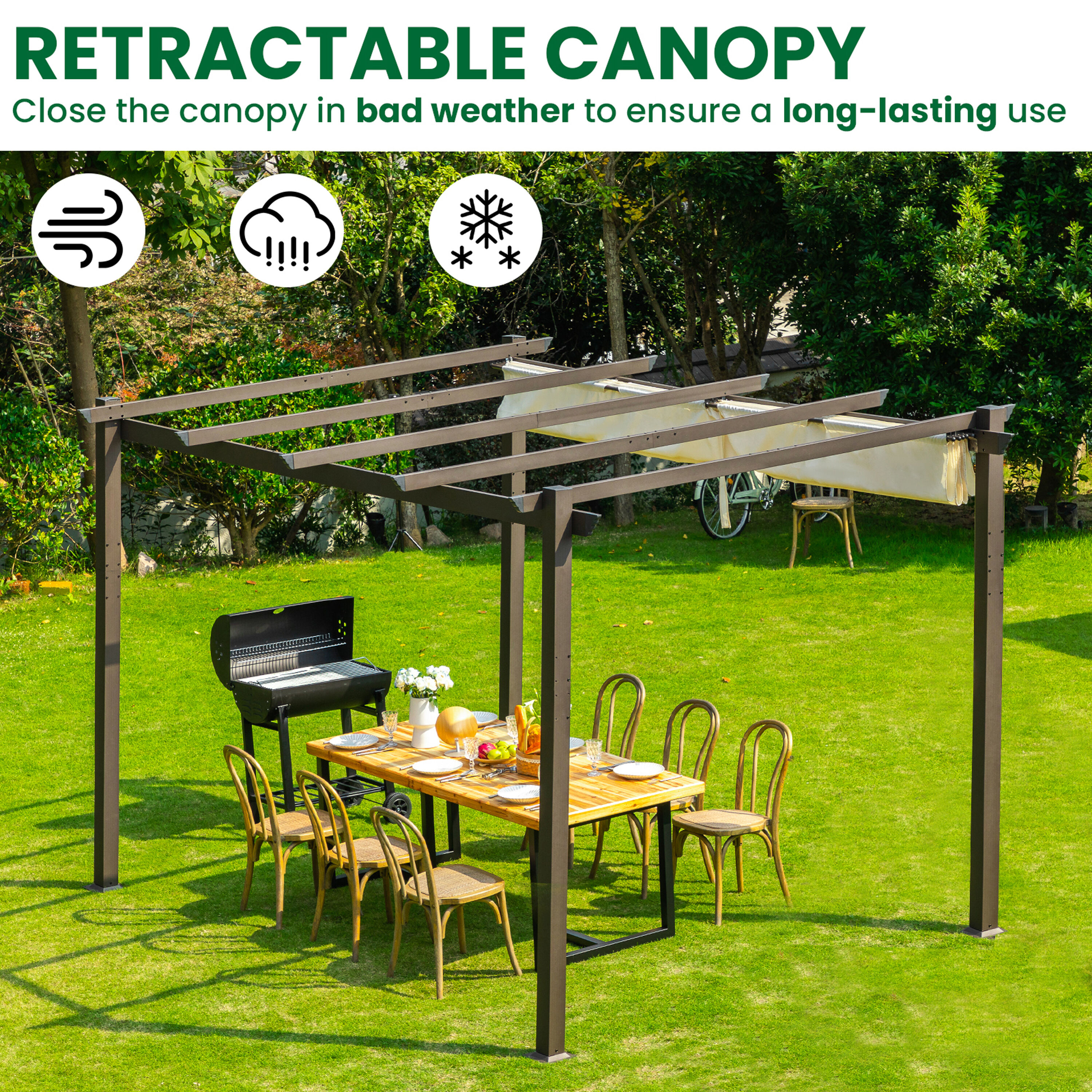 JEAREY PTJ-BEIGE Wood-Resin-Gazebos - View #2