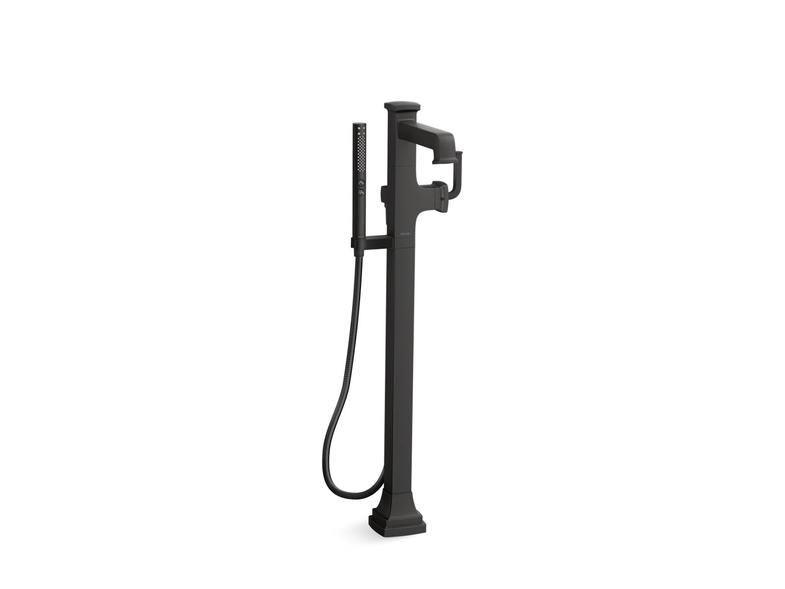 KOHLER T27408-4-BL Riff Floor-mount bath filler trim with handshower