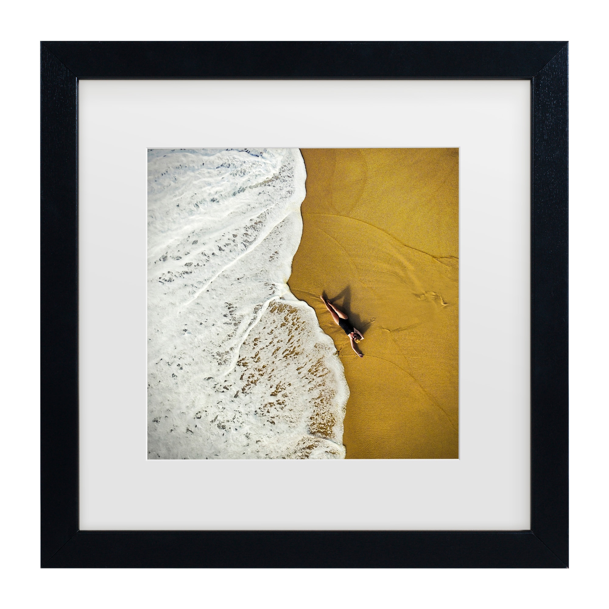Black Framed Modern Canvas Print for Kids' Nursery, 11x11