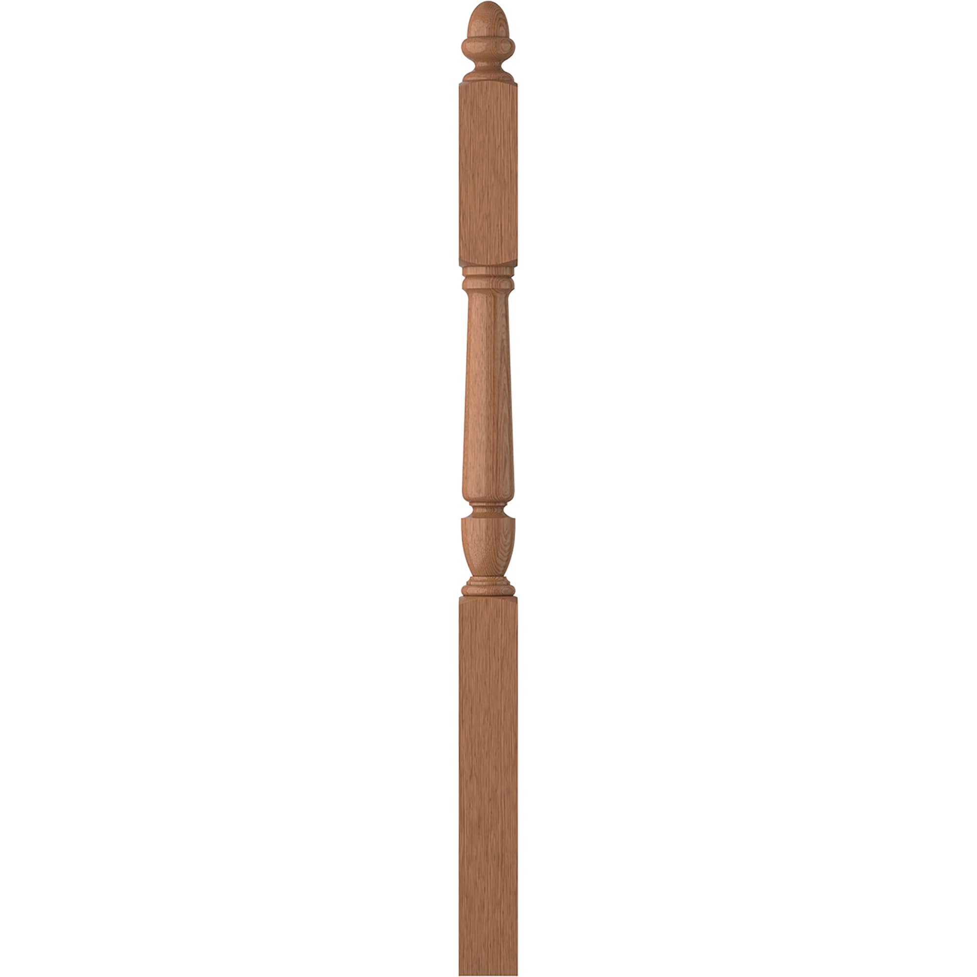 L.J. Smith Stair Systems LJP-3045-WO Regent 3.5-in x 57.75-in Unfinished White oak Balcony Stair Newel Post