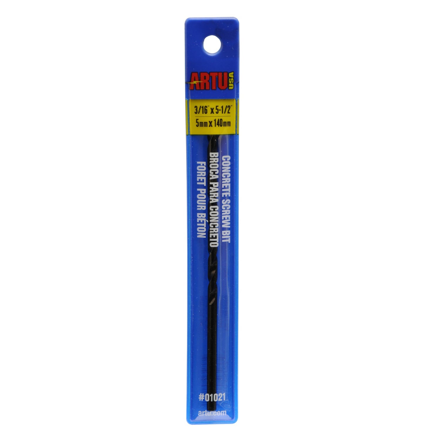Artu  3/16 in. X 5 1/2 in. L Tungsten Carbide Tipped Multi Purpose Drill Bit Straight Shank 1 pc