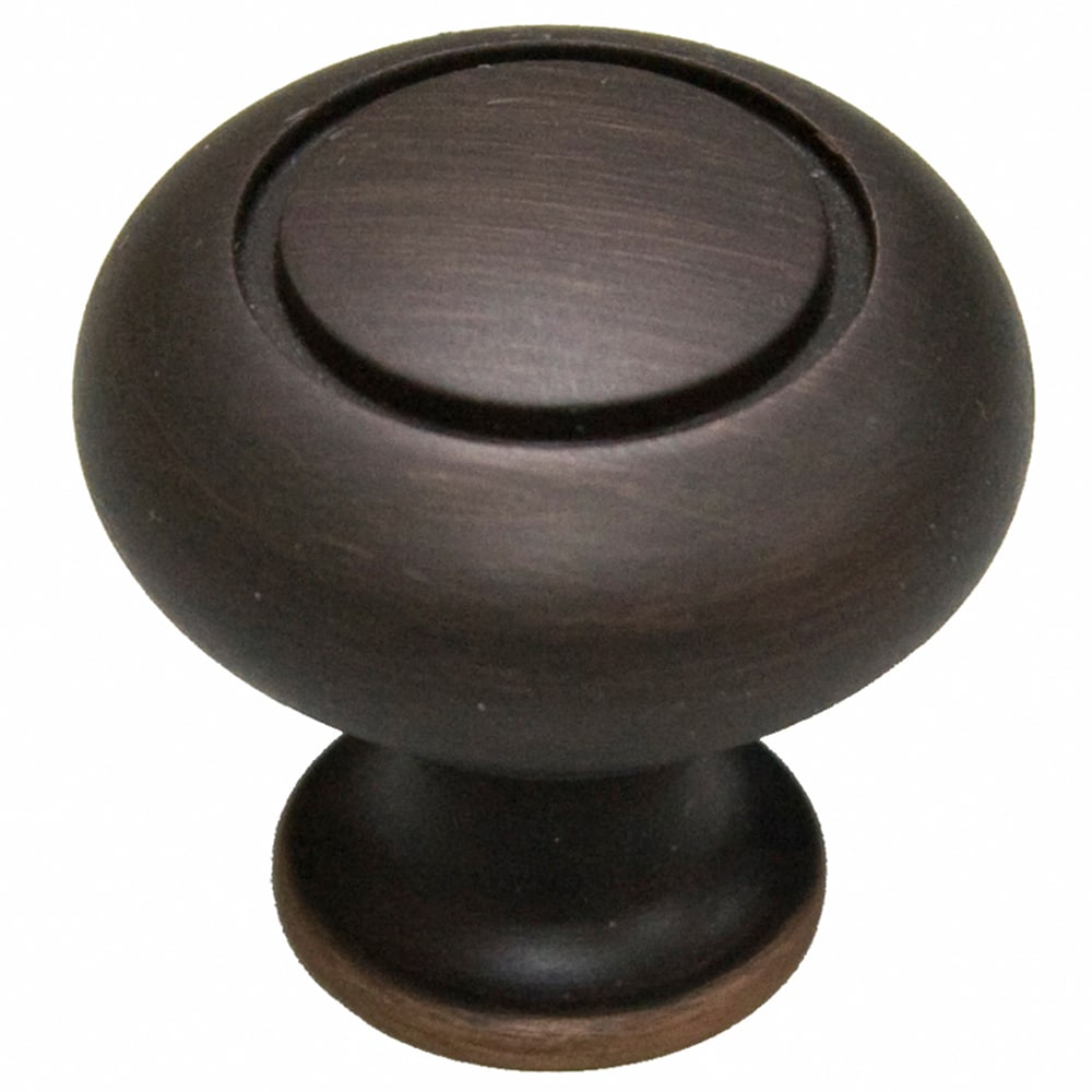 allen + roth 1-1/4-in Aged Bronze Round Transitional Cabinet Knob in ...