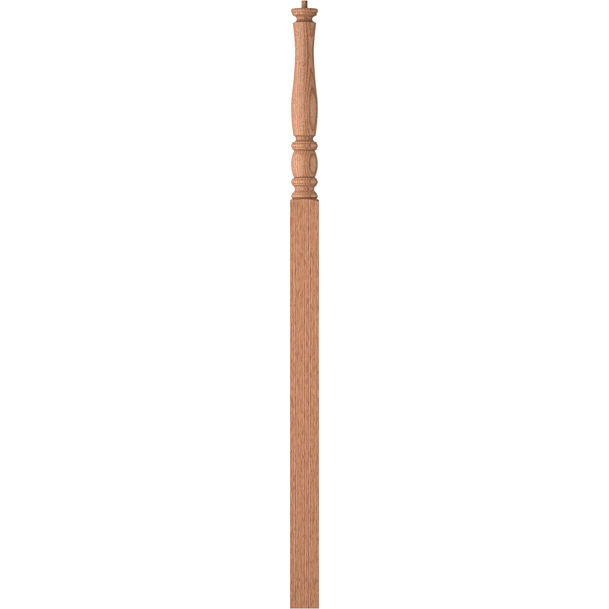 L.J. Smith Stair Systems LJP-3318-O Briarcliffe 3.5-in x 73-in Unfinished Red oak Intermediate Stair Newel Post