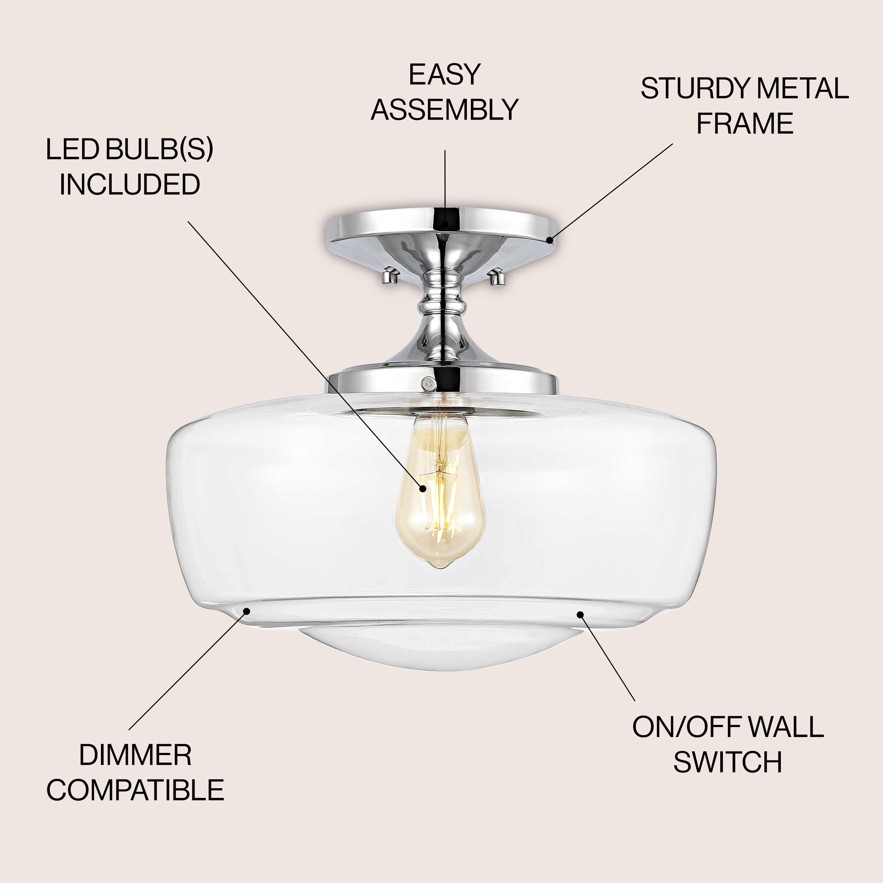 JONATHAN  Y JYL7517C flushmounts - View #3
