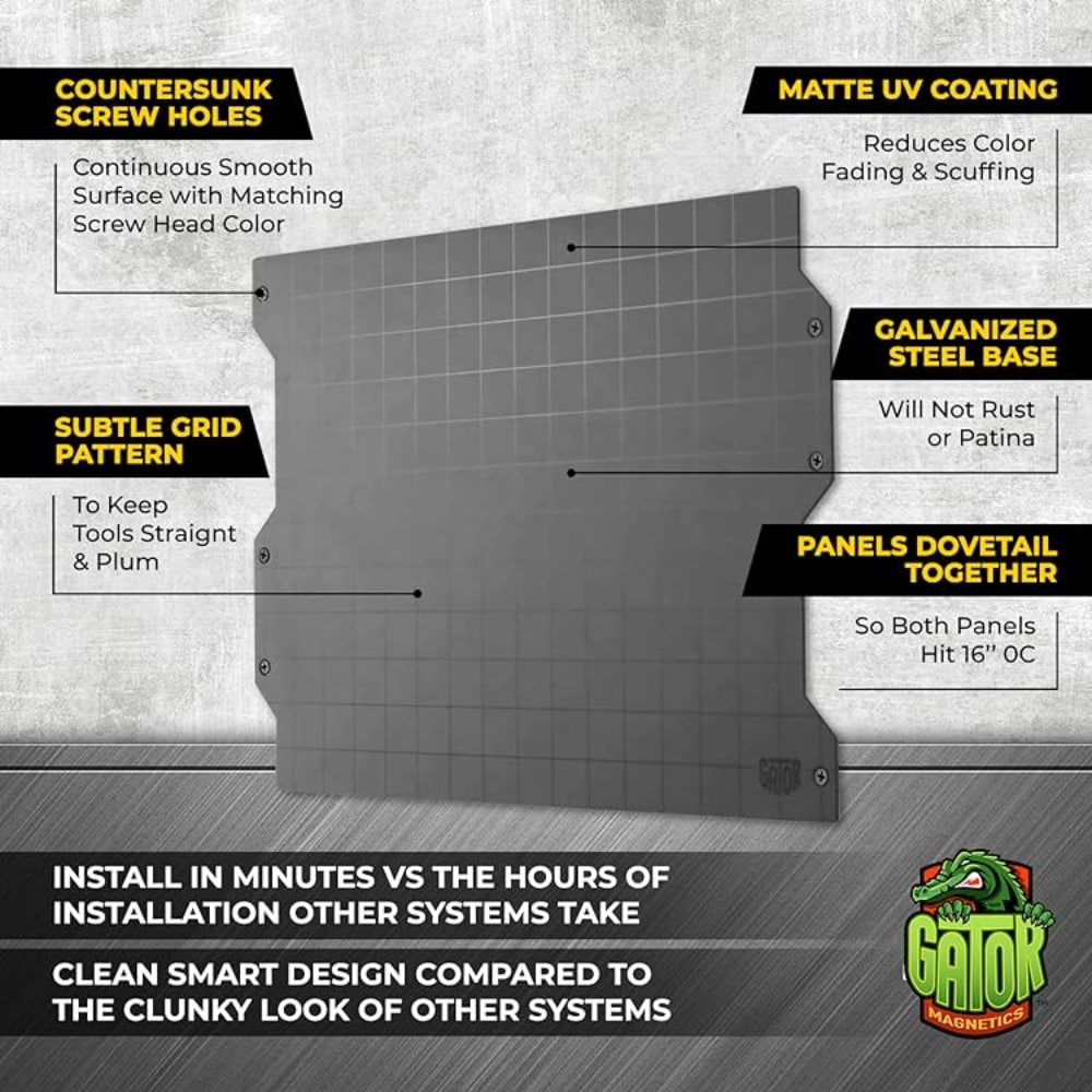 Gator Black Steel Wall Panel with Matte UV Coating